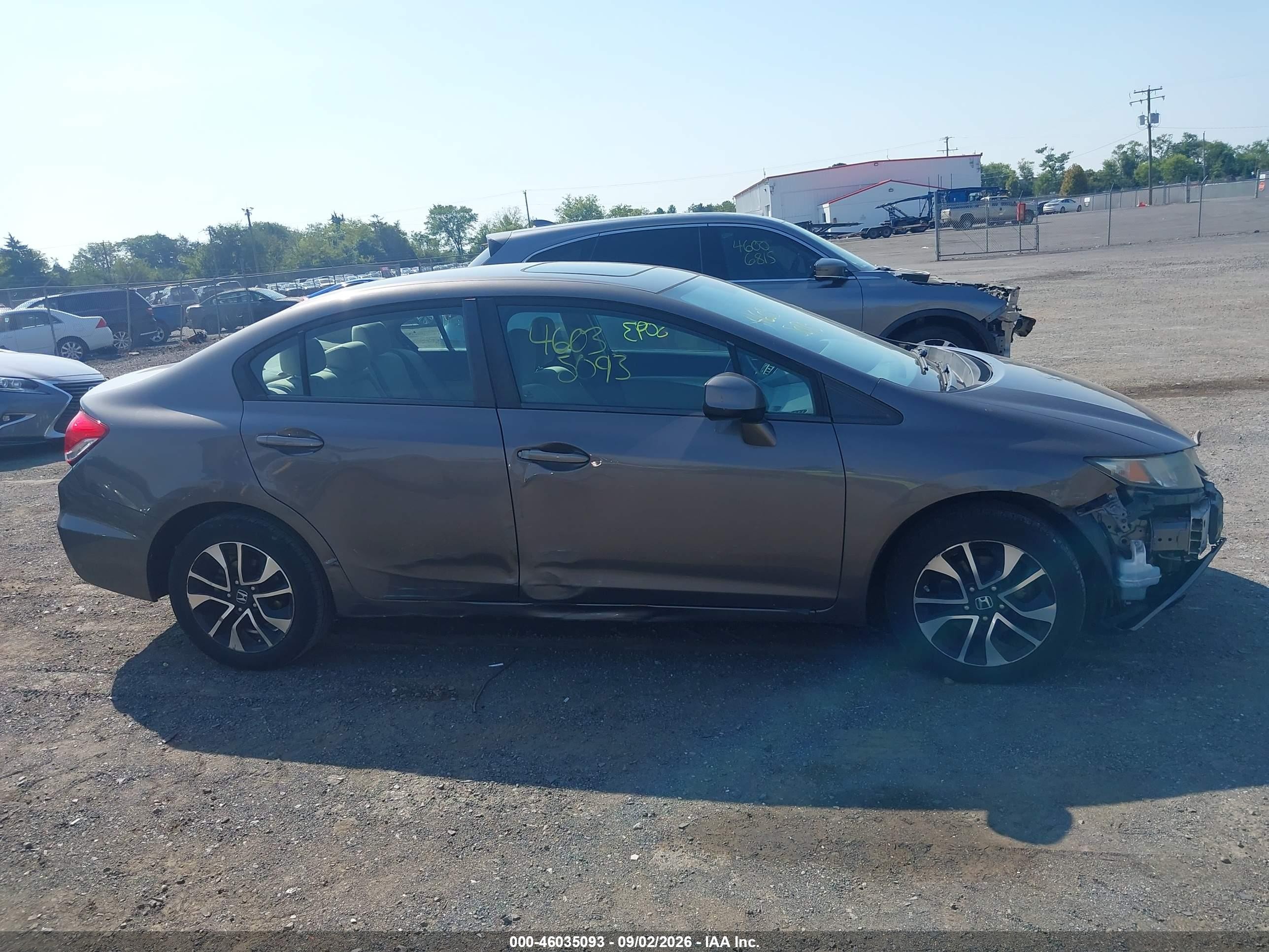 2013 Honda Civic Ex Gray vin: 19XFB2F85DE273977