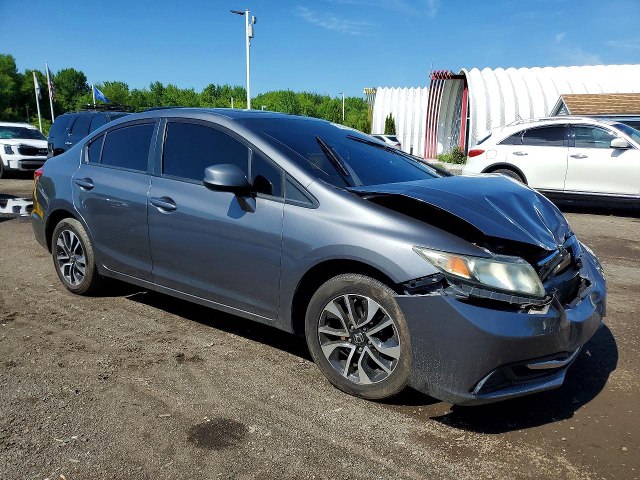 2013 Honda Civic Ex Gray vin: 19XFB2F85DE275423