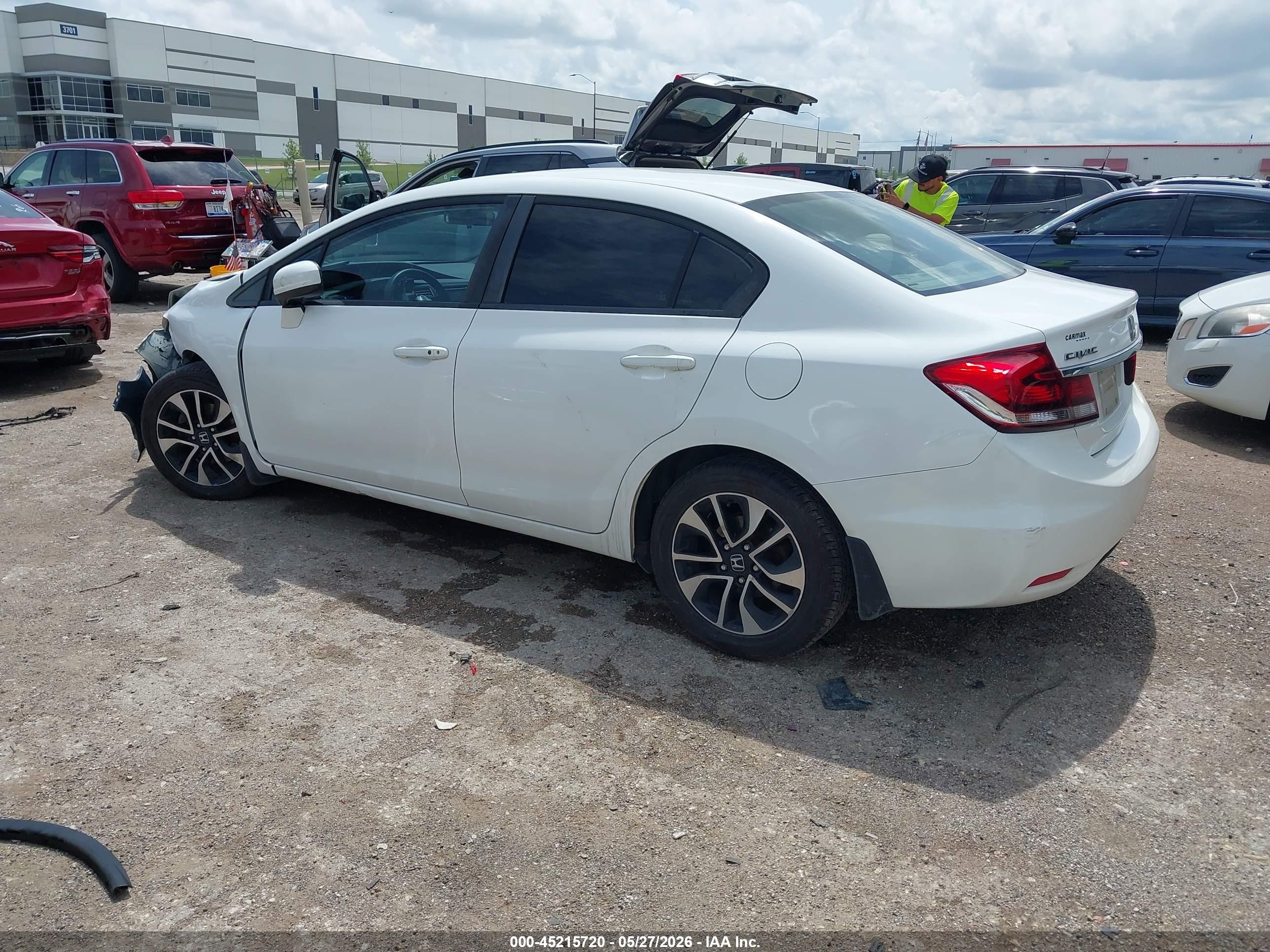 2014 Honda Civic Ex White vin: 19XFB2F85EE000636