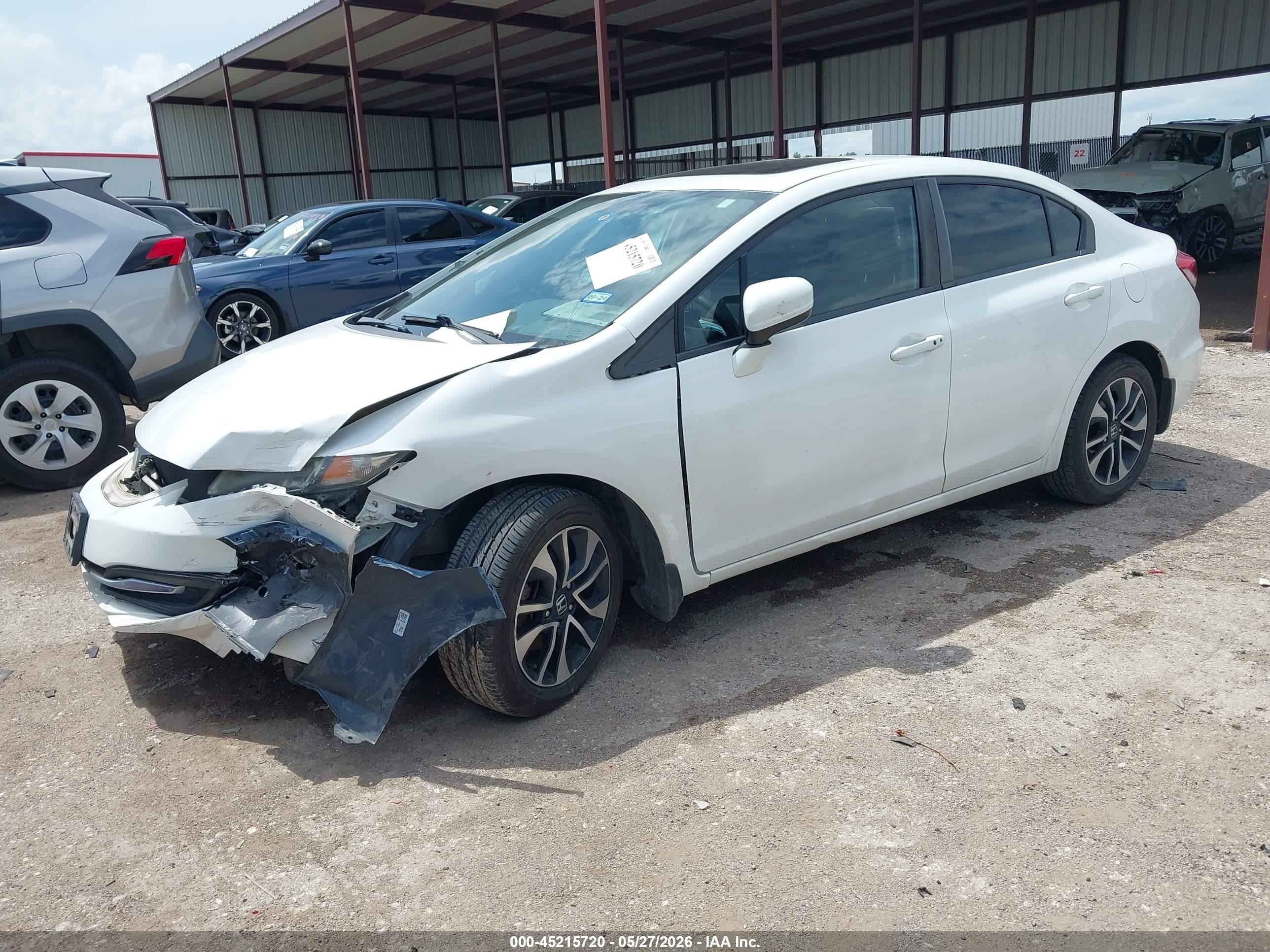 2014 Honda Civic Ex White vin: 19XFB2F85EE000636