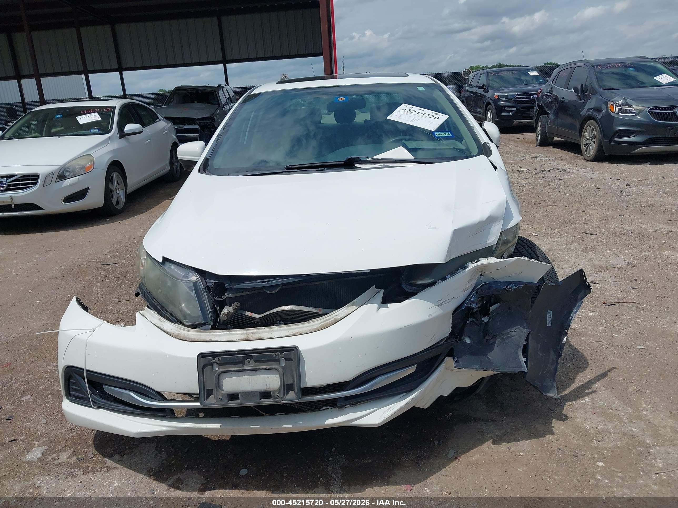 2014 Honda Civic Ex White vin: 19XFB2F85EE000636