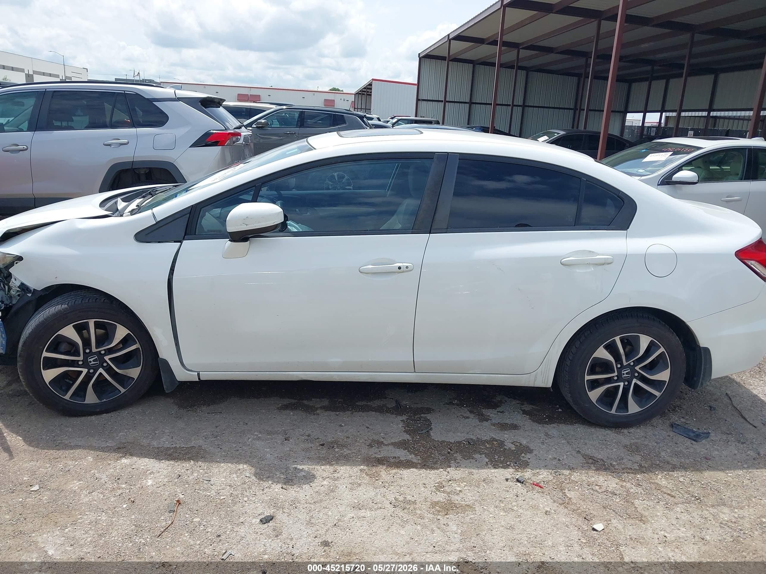 2014 Honda Civic Ex White vin: 19XFB2F85EE000636