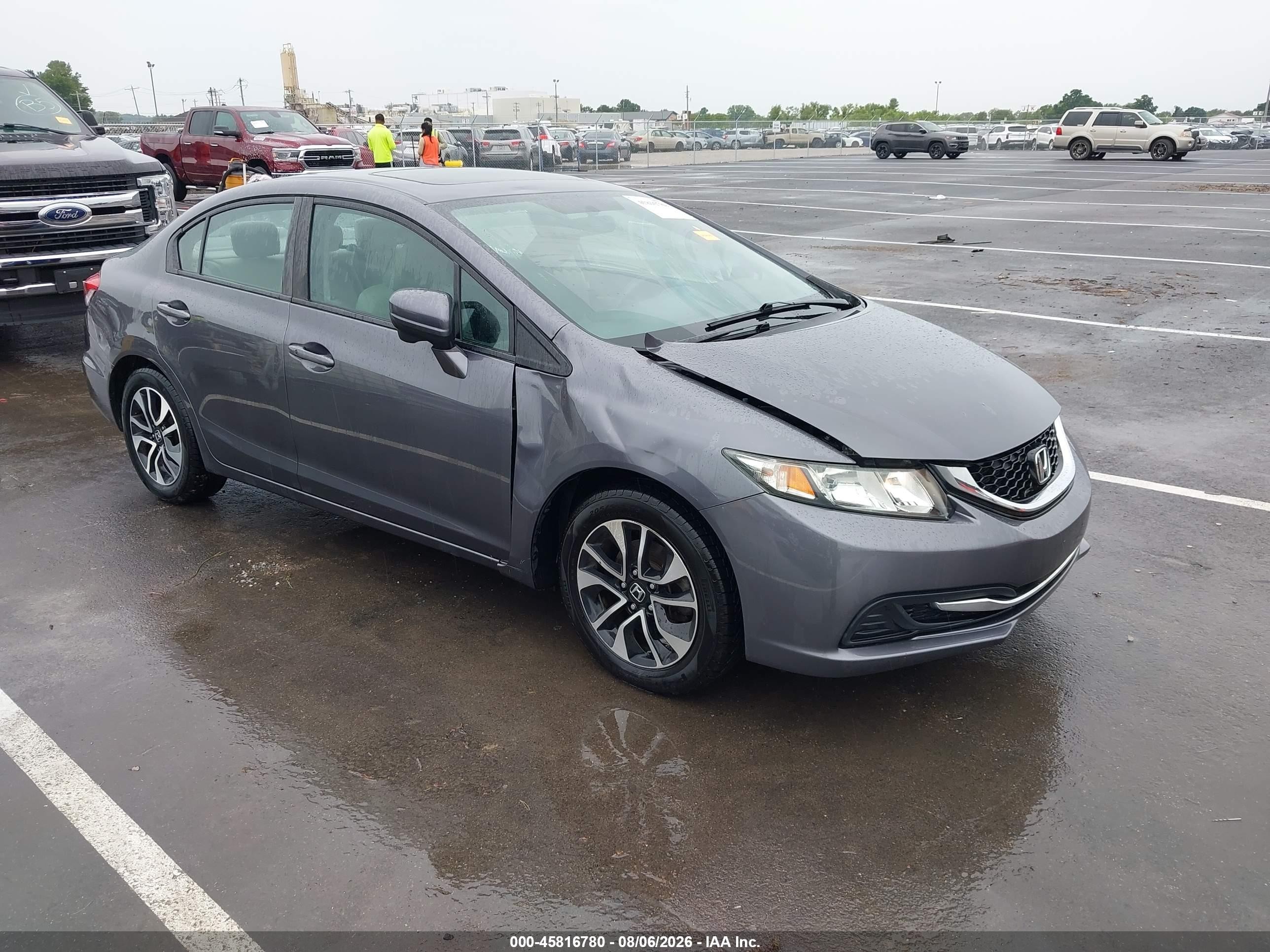 2014 Honda Civic Ex Gray vin: 19XFB2F85EE005934