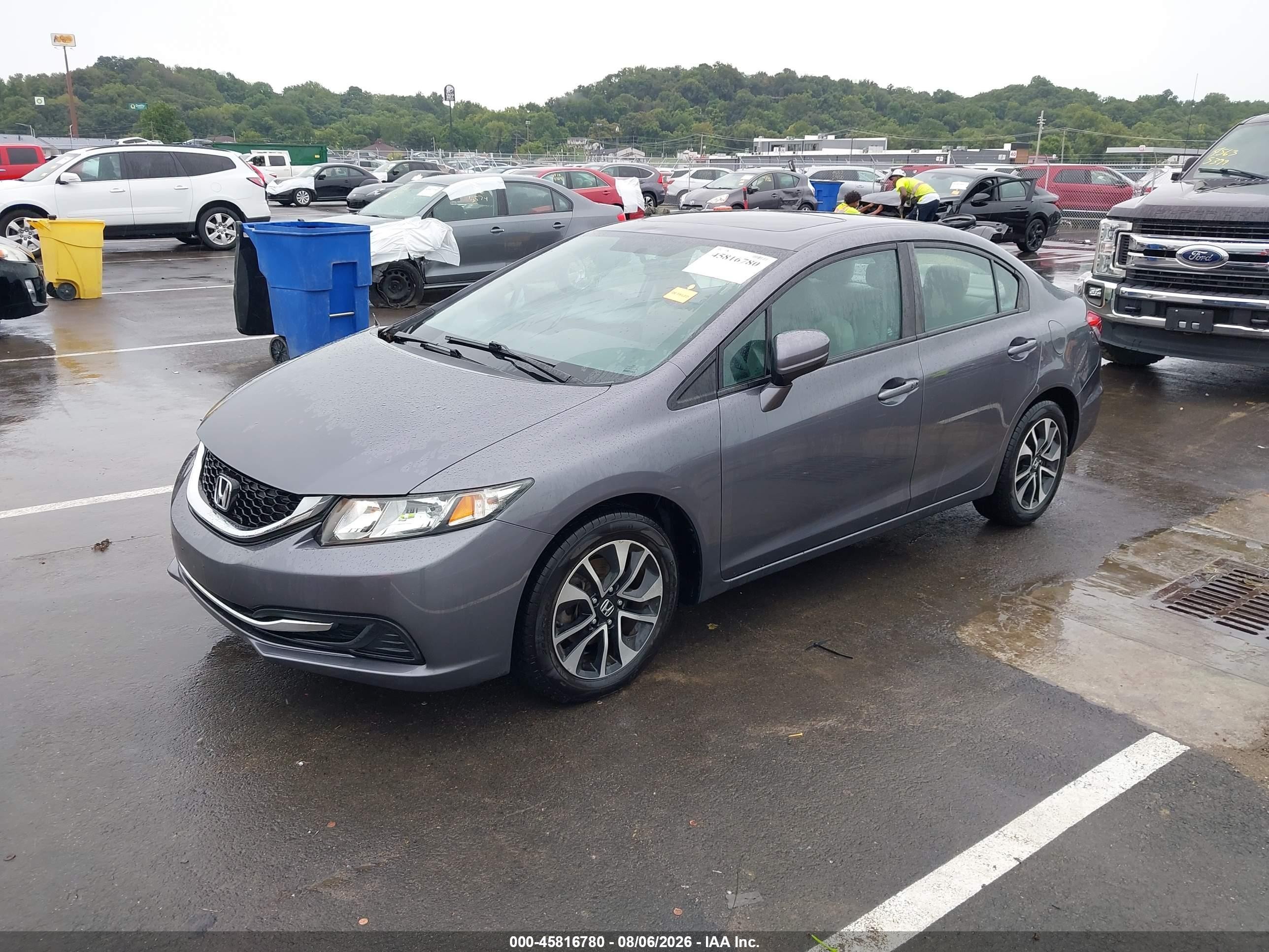 2014 Honda Civic Ex Gray vin: 19XFB2F85EE005934