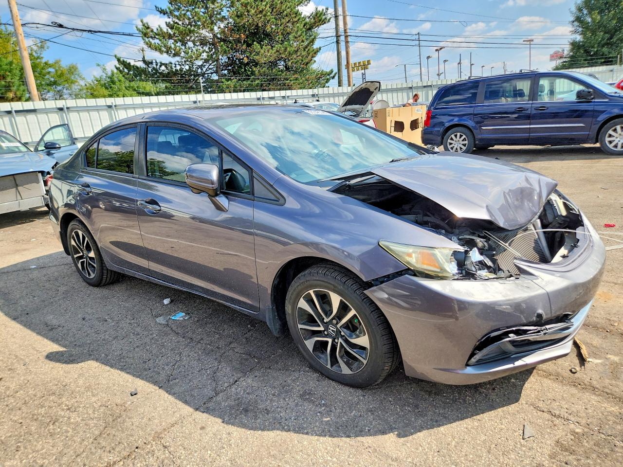 2014 Honda Civic Ex Gray vin: 19XFB2F85EE019347
