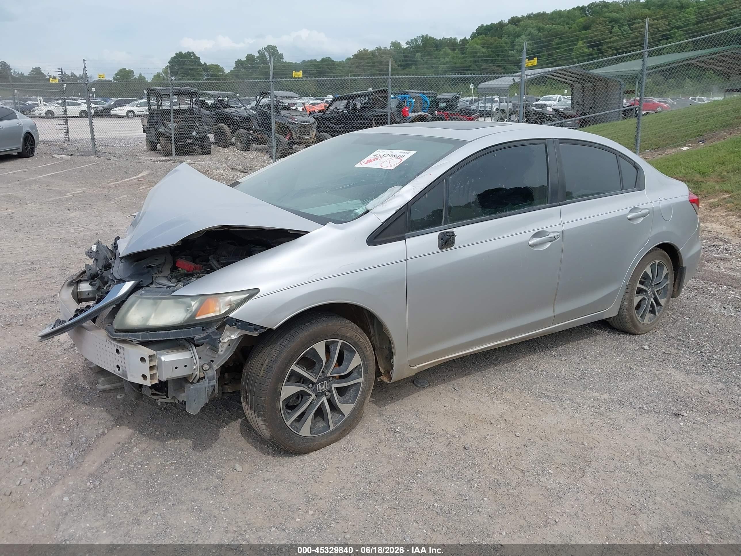 2014 Honda Civic Ex Silver vin: 19XFB2F85EE033099