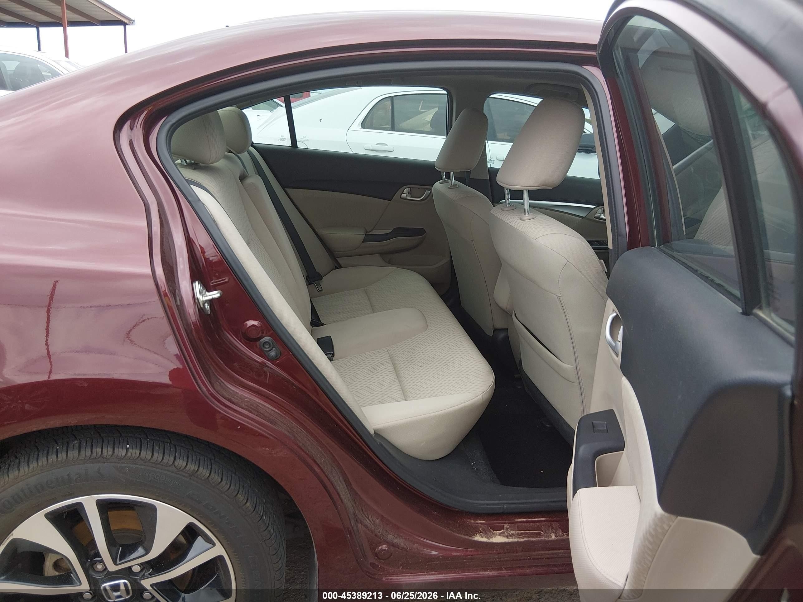 2014 Honda Civic Ex Бордовый vin: 19XFB2F85EE046614