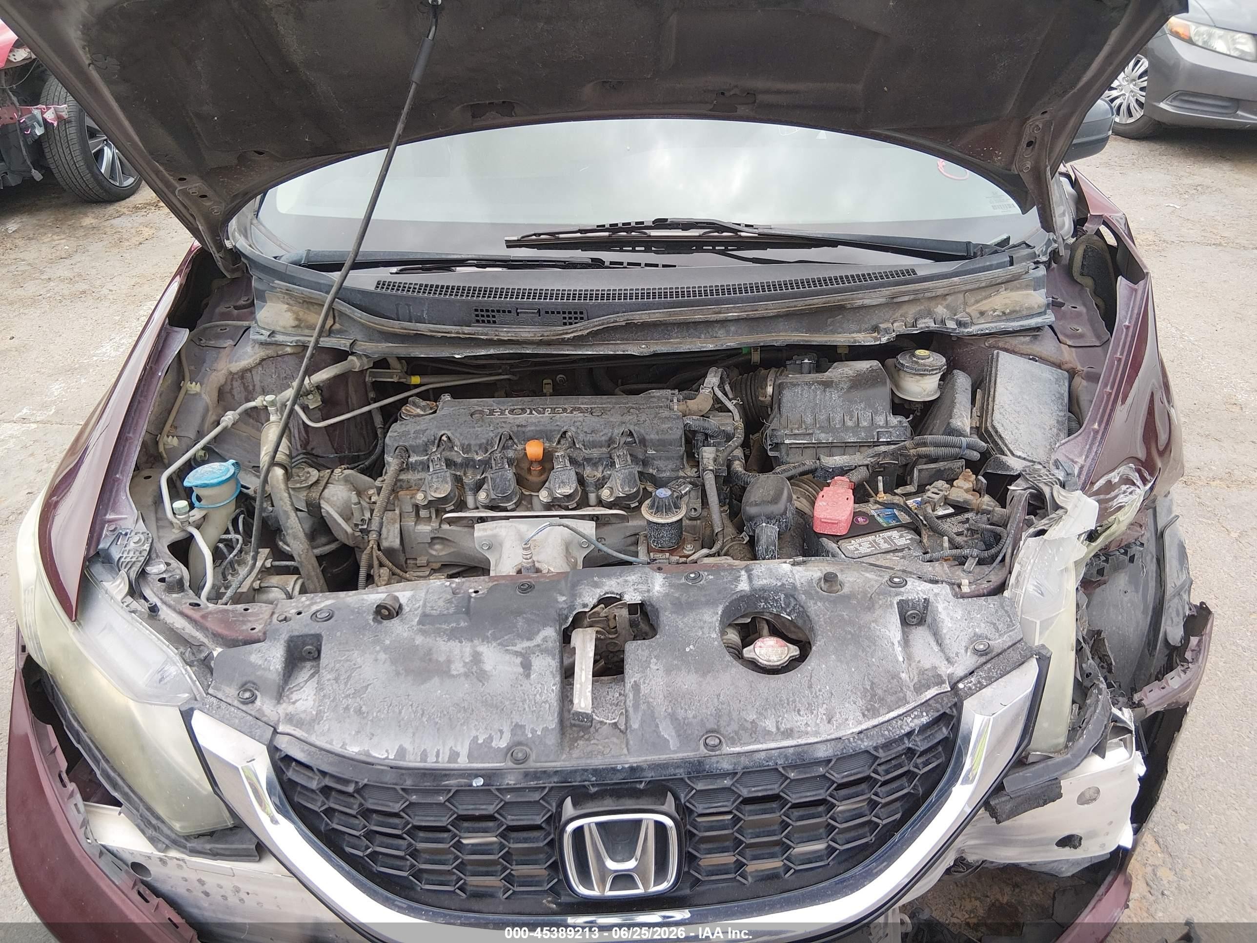 2014 Honda Civic Ex Бордовый vin: 19XFB2F85EE046614