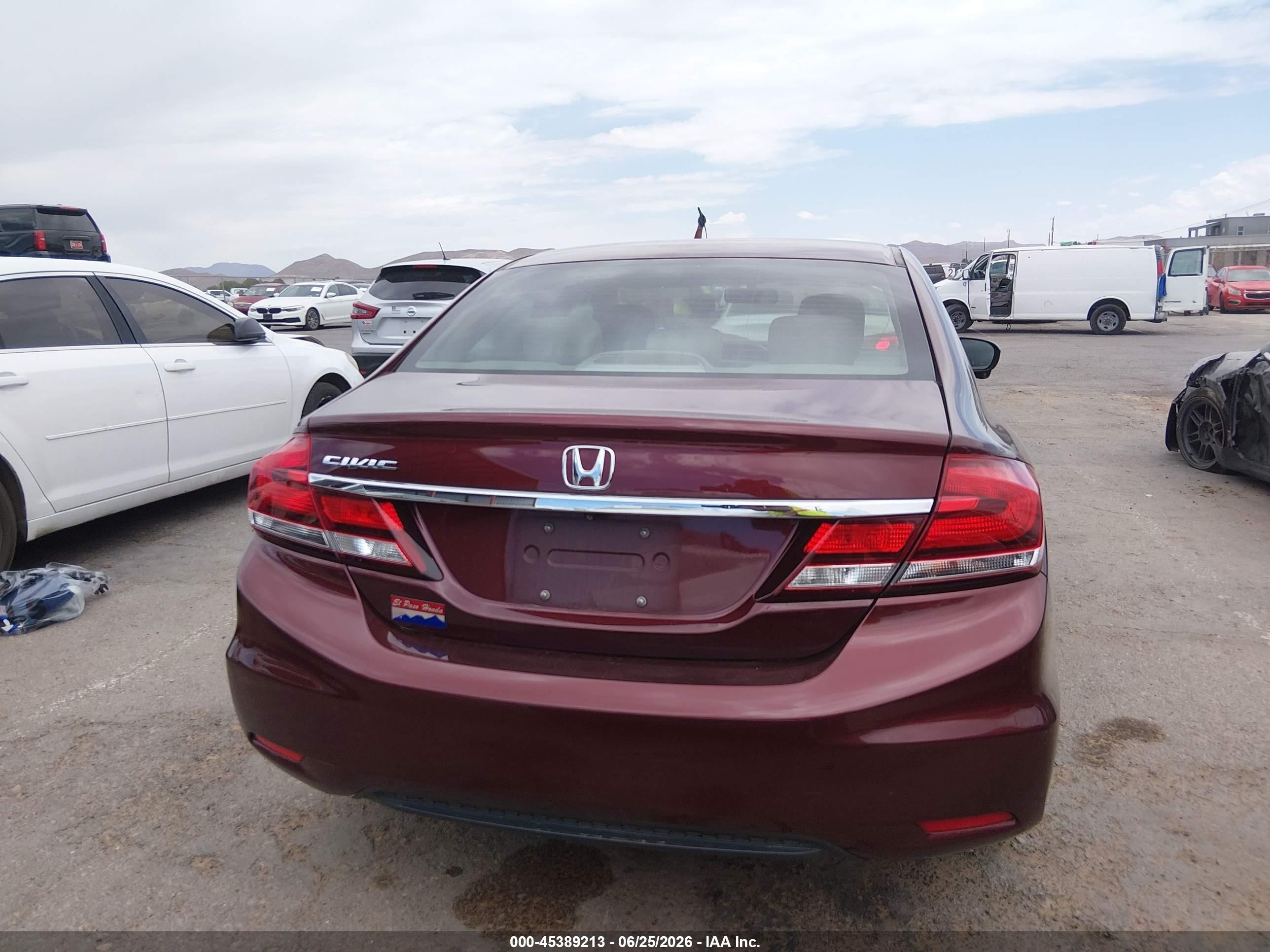 2014 Honda Civic Ex Бордовый vin: 19XFB2F85EE046614