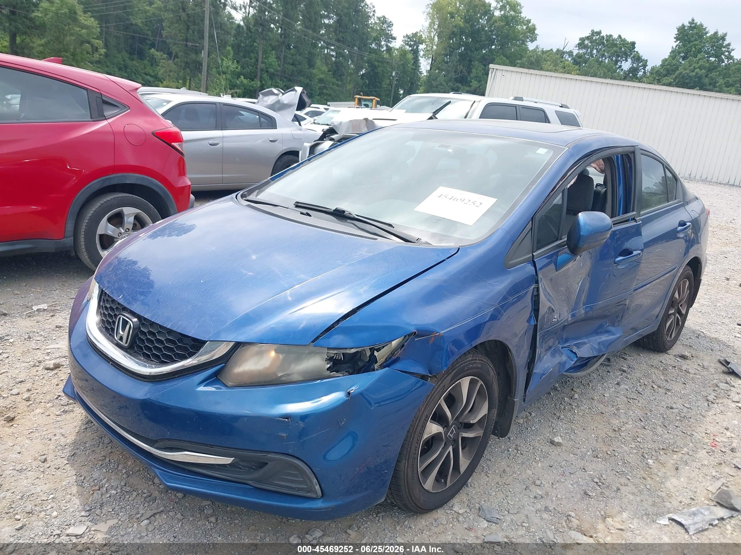 2014 Honda Civic Ex Blue vin: 19XFB2F85EE067687