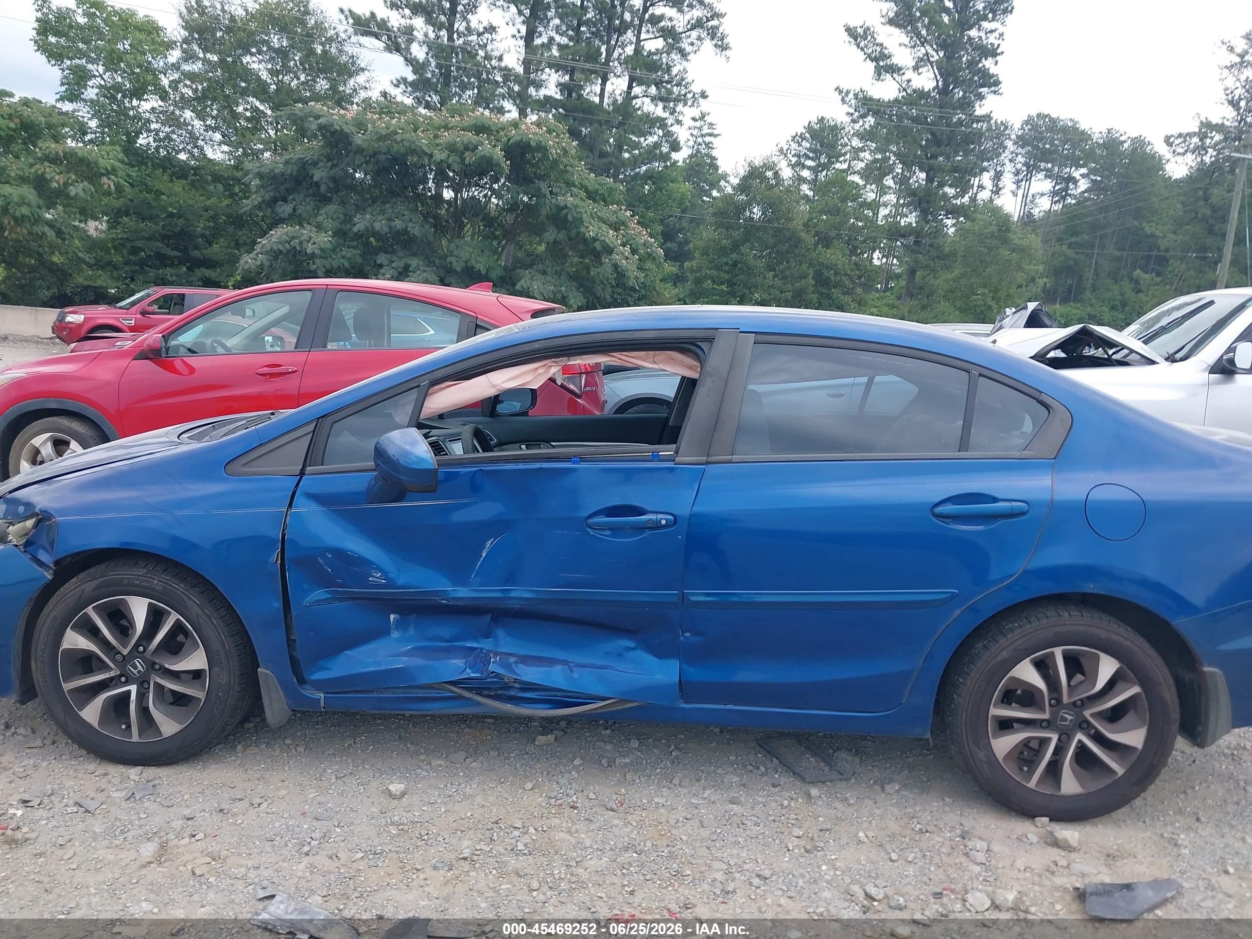 2014 Honda Civic Ex Blue vin: 19XFB2F85EE067687