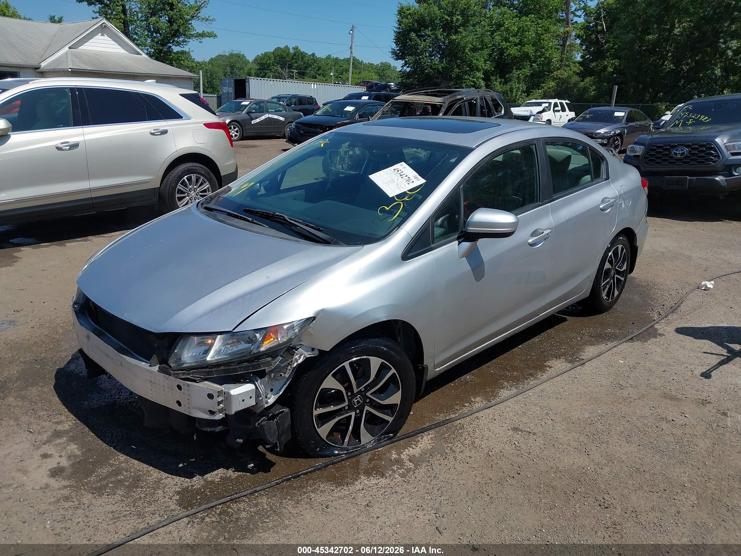 2014 Honda Civic Ex Серебряный vin: 19XFB2F85EE200304