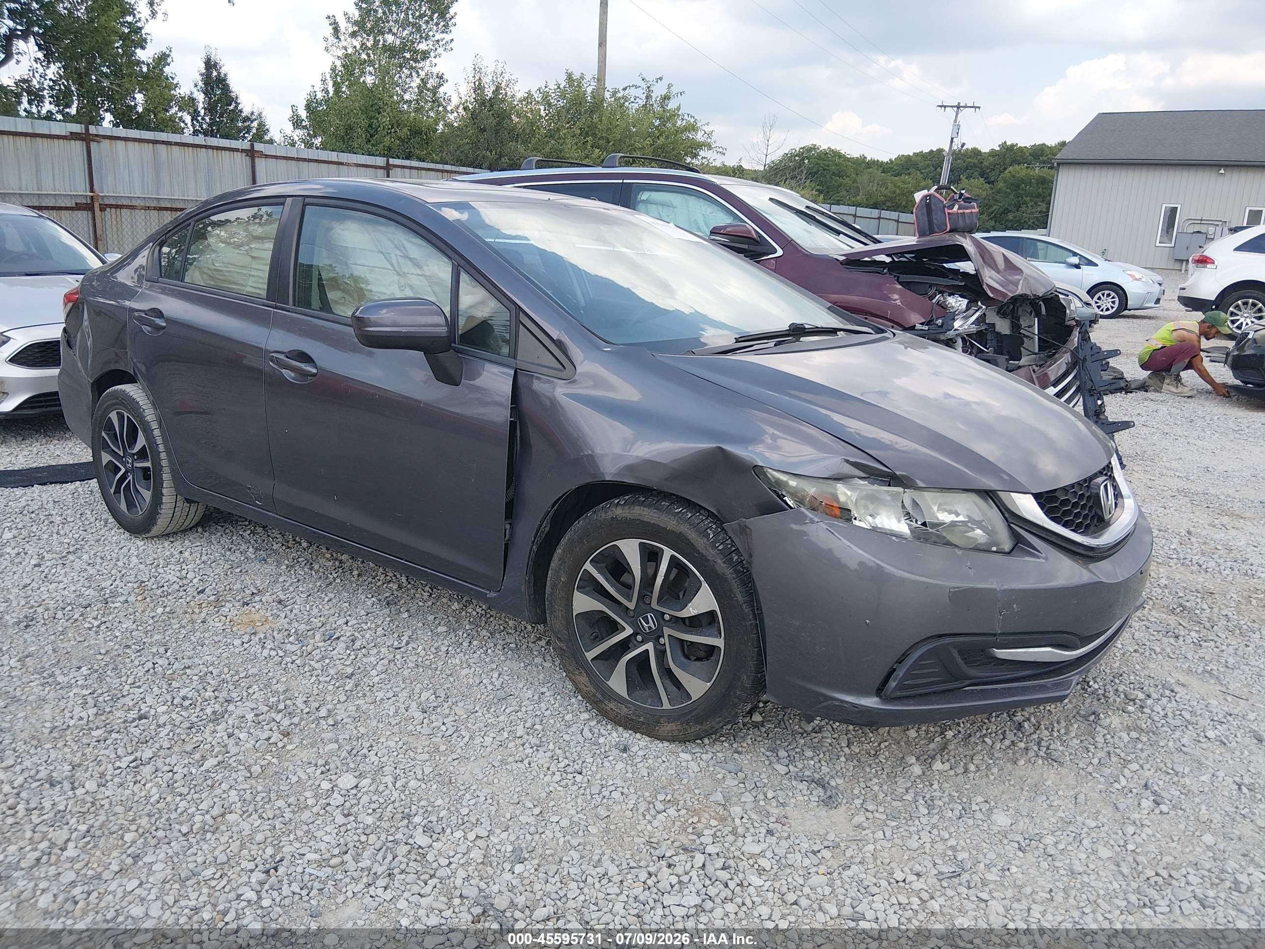2014 Honda Civic Ex Gray vin: 19XFB2F85EE254511