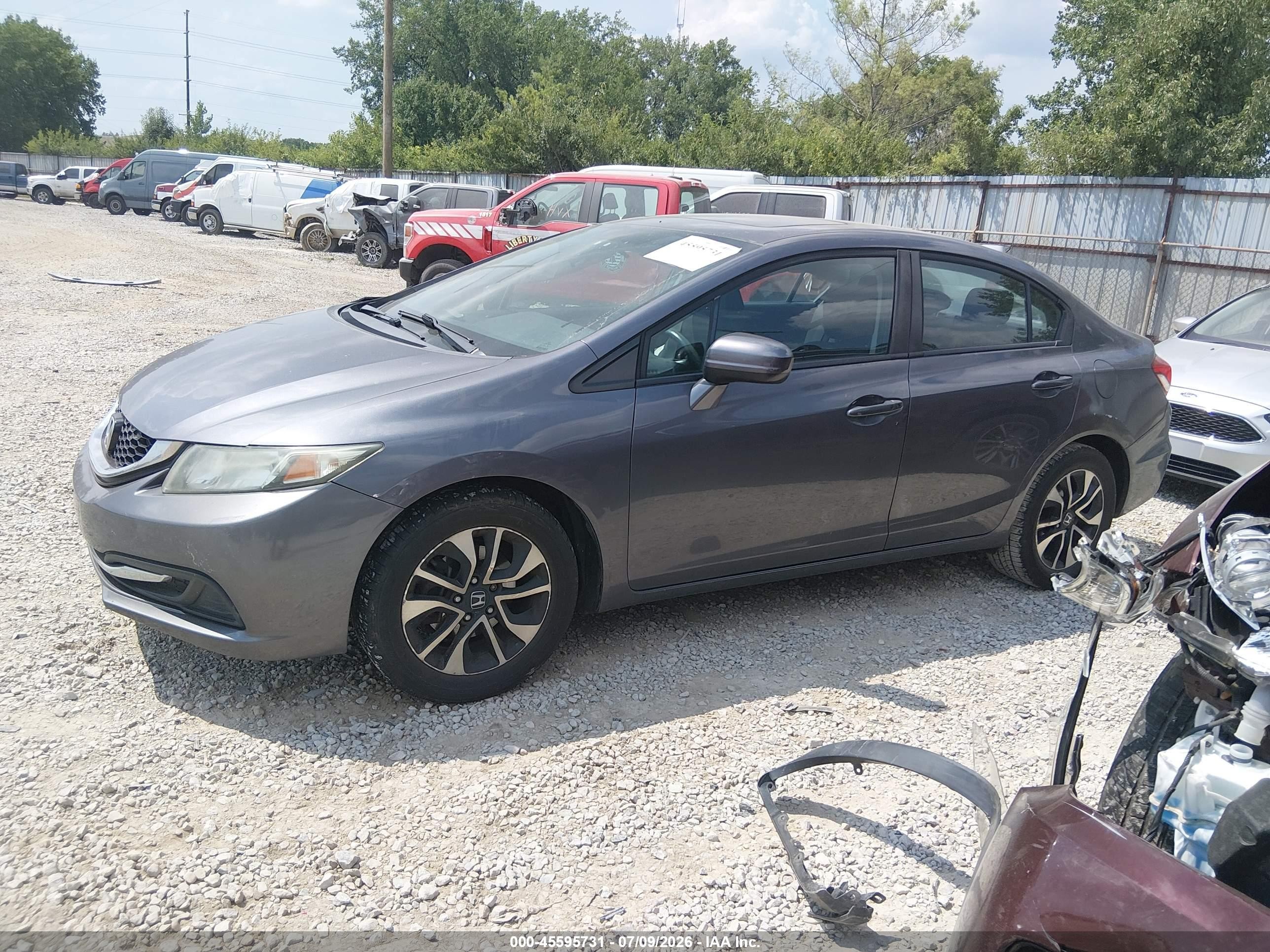 2014 Honda Civic Ex Gray vin: 19XFB2F85EE254511
