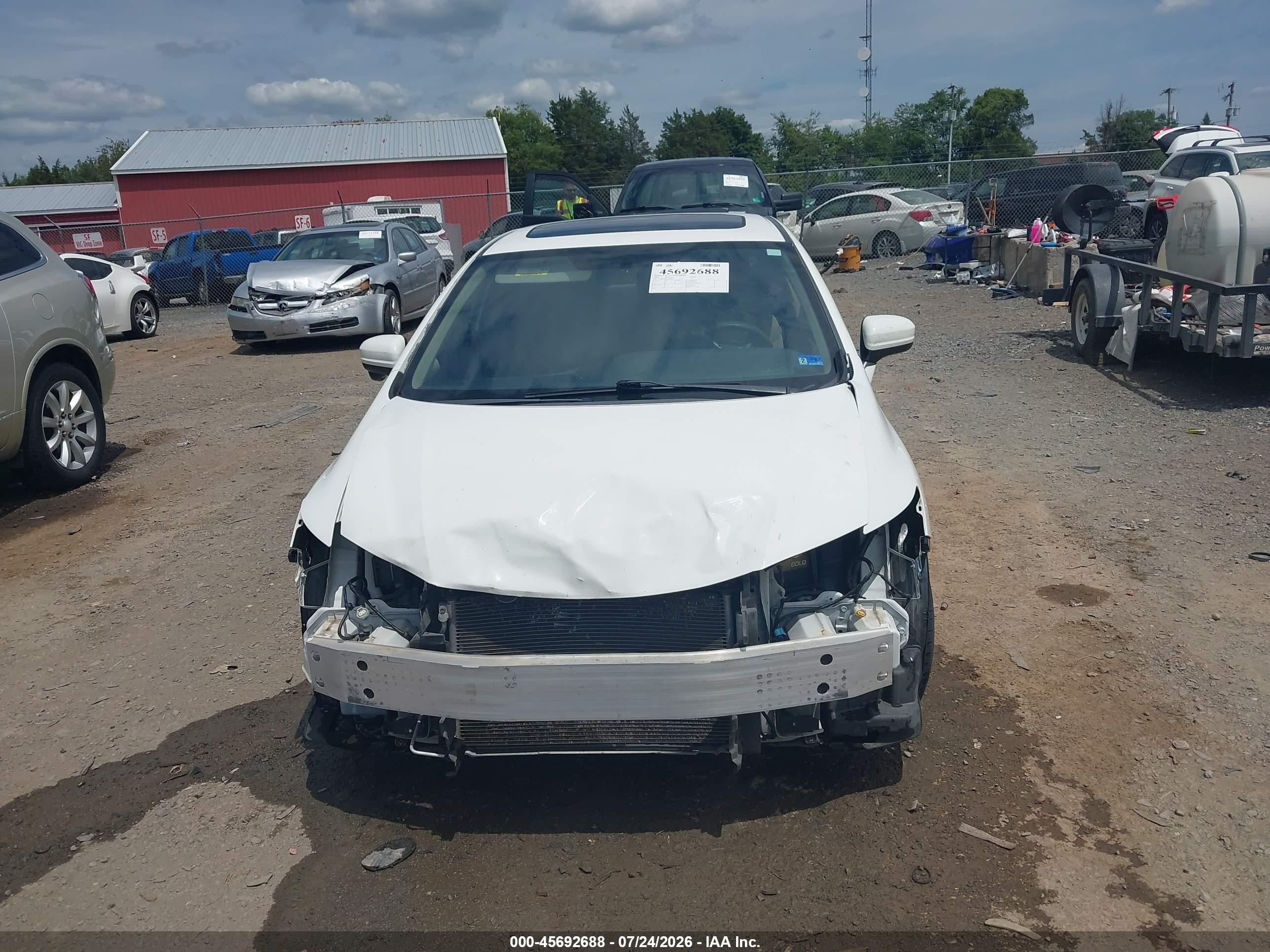 2015 Honda Civic Ex White vin: 19XFB2F85FE004803