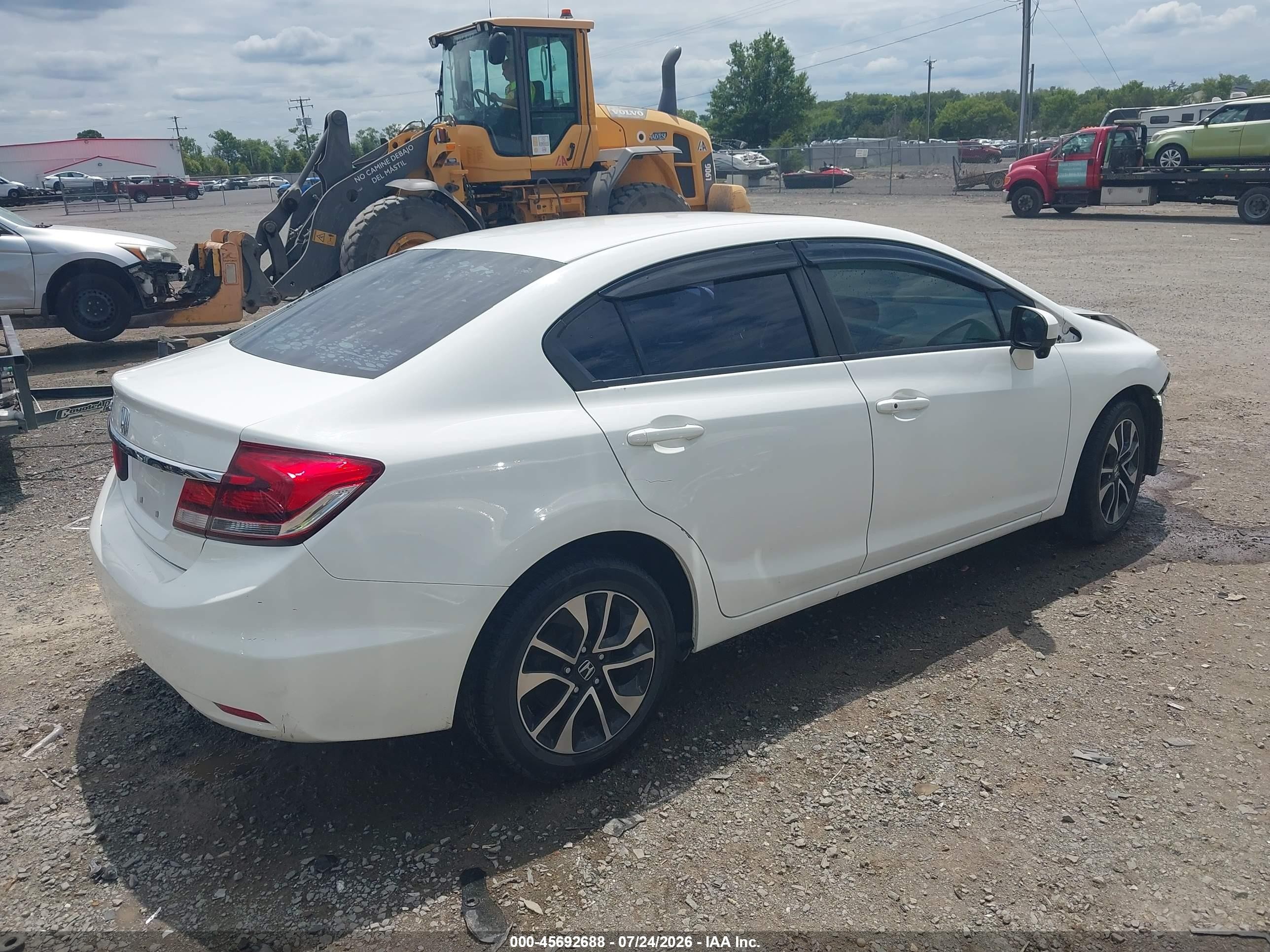 2015 Honda Civic Ex White vin: 19XFB2F85FE004803