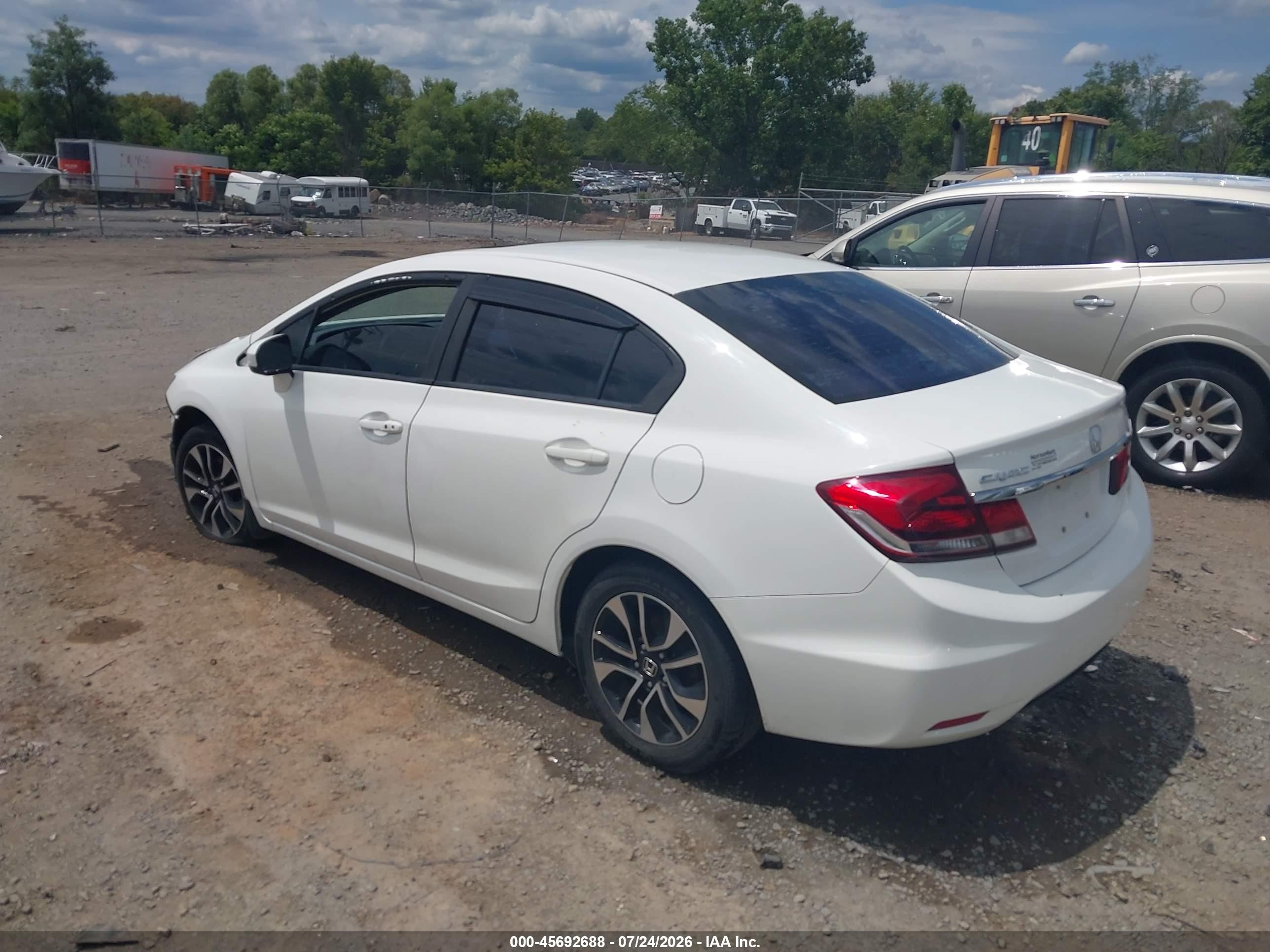 2015 Honda Civic Ex White vin: 19XFB2F85FE004803
