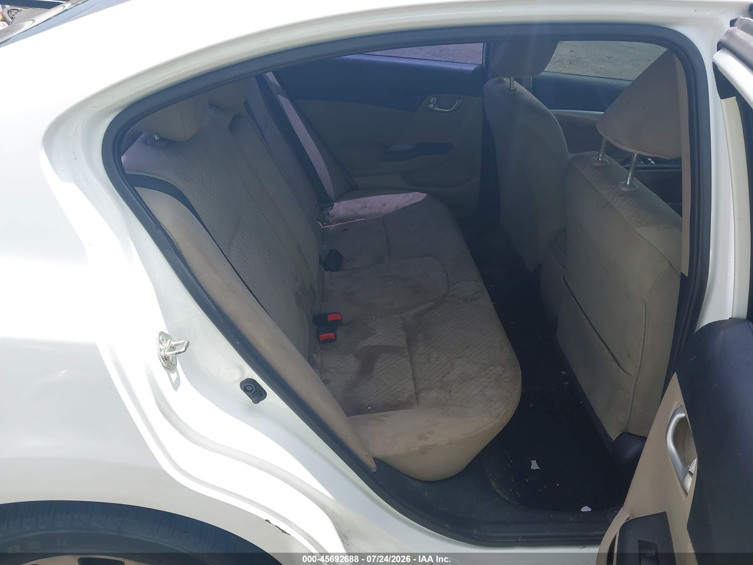 2015 Honda Civic Ex White vin: 19XFB2F85FE004803