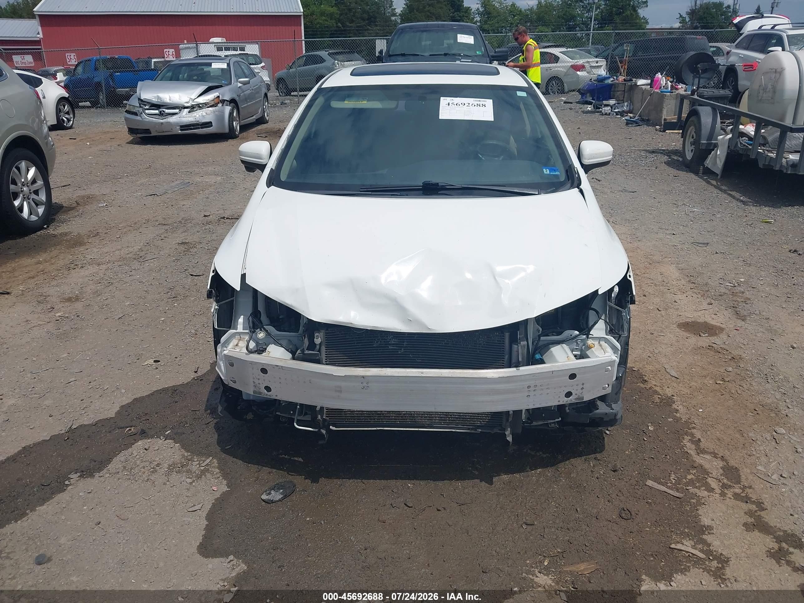 2015 Honda Civic Ex White vin: 19XFB2F85FE004803