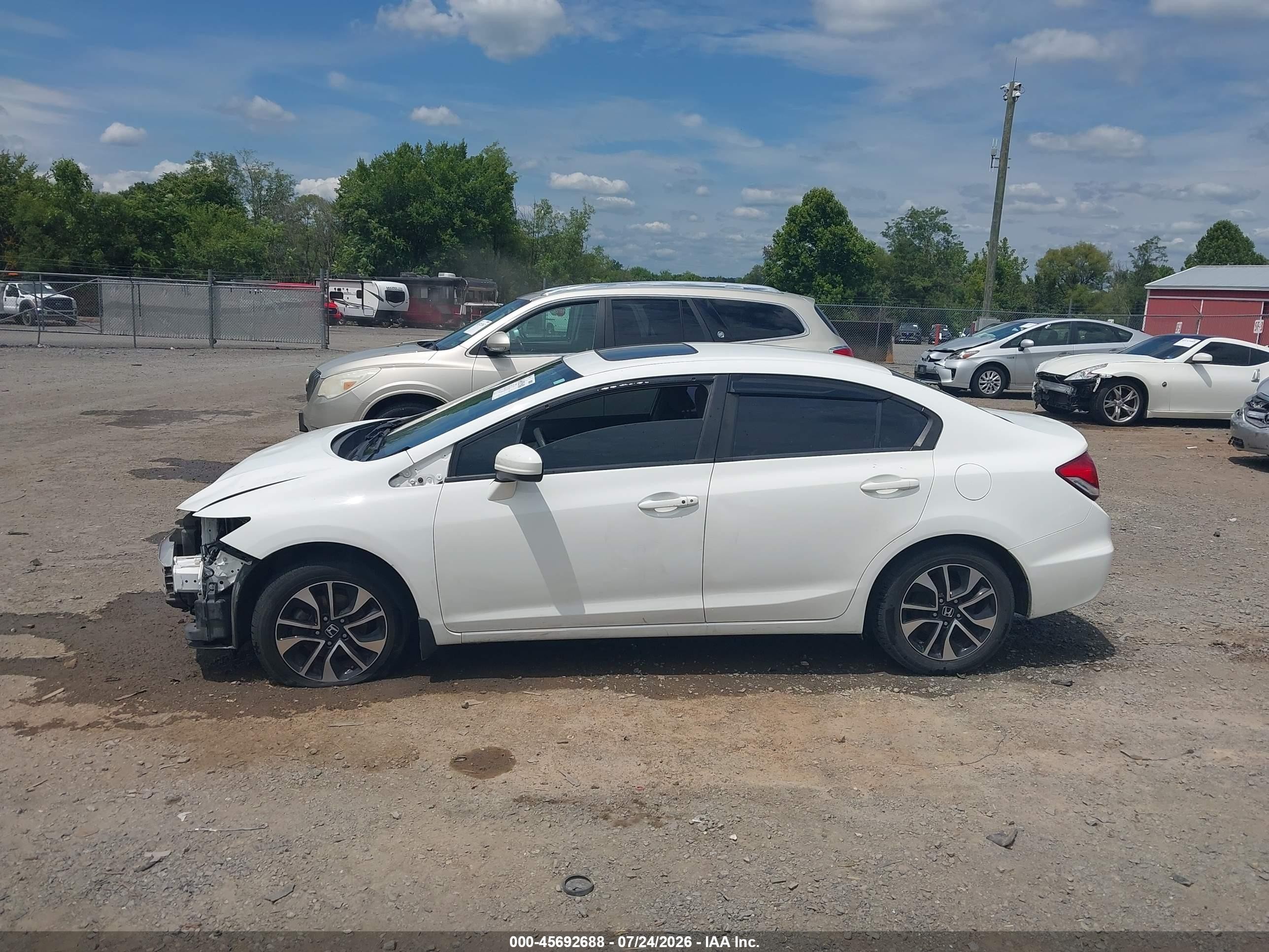 2015 Honda Civic Ex White vin: 19XFB2F85FE004803