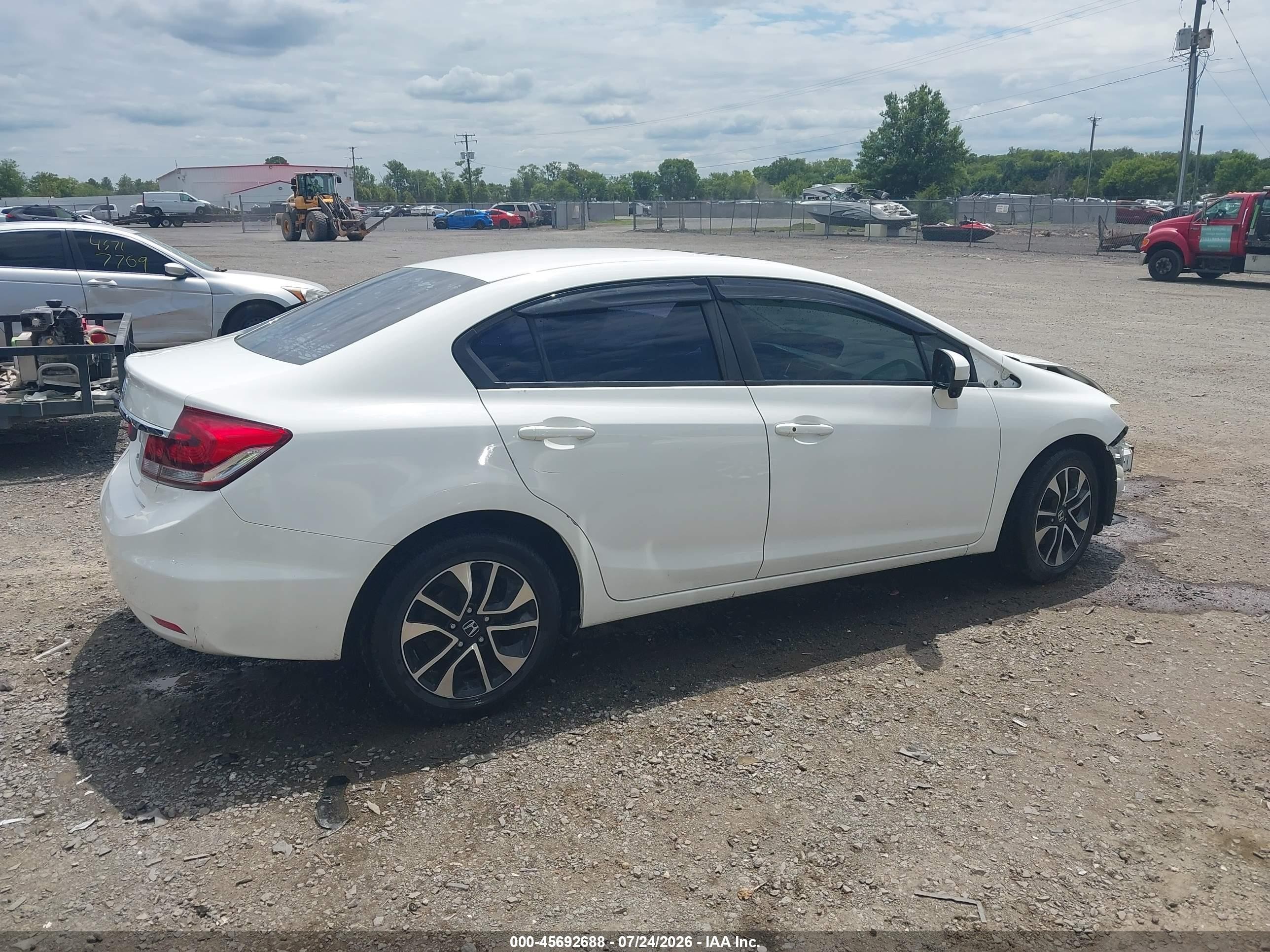 2015 Honda Civic Ex White vin: 19XFB2F85FE004803