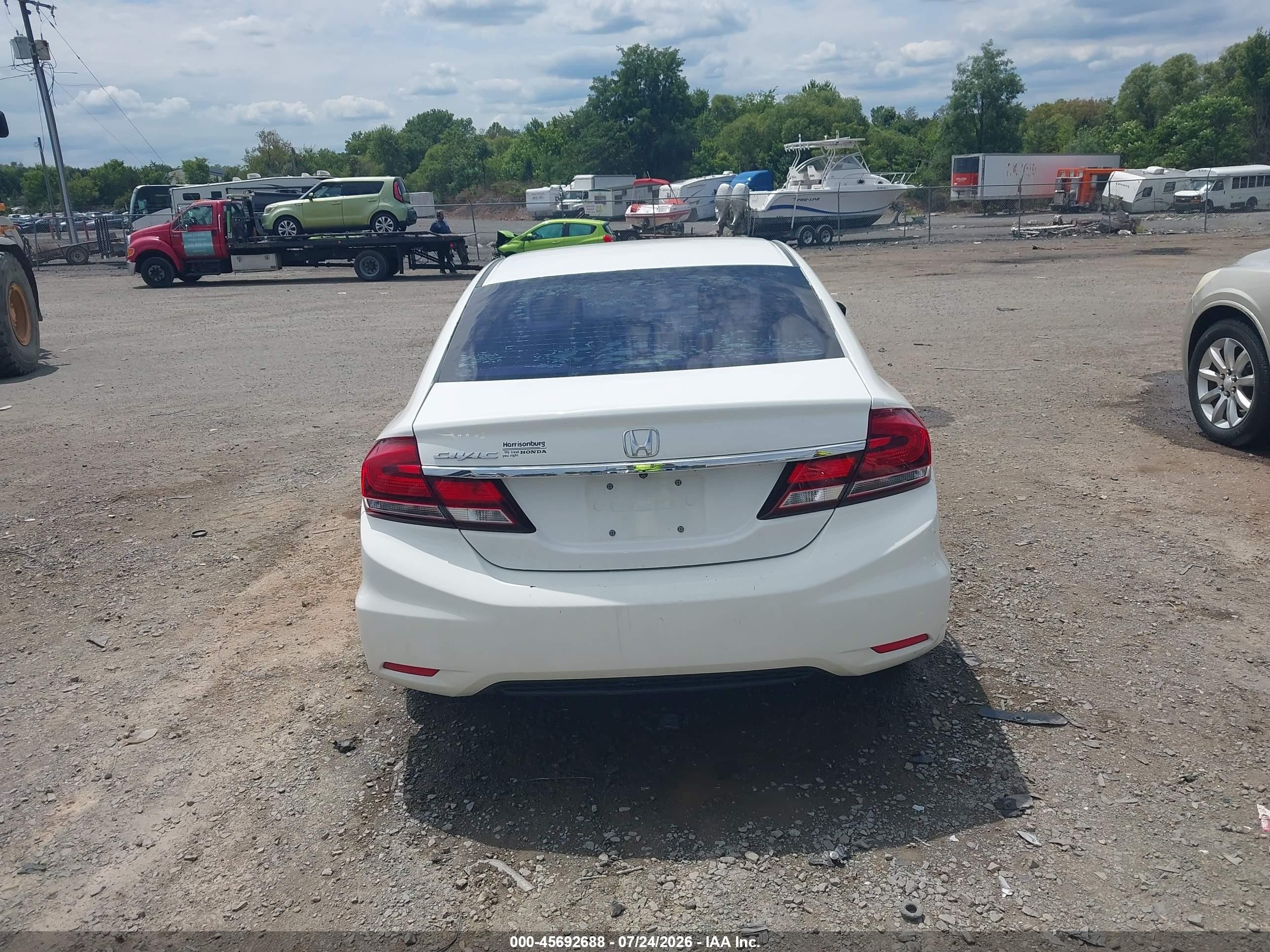 2015 Honda Civic Ex White vin: 19XFB2F85FE004803