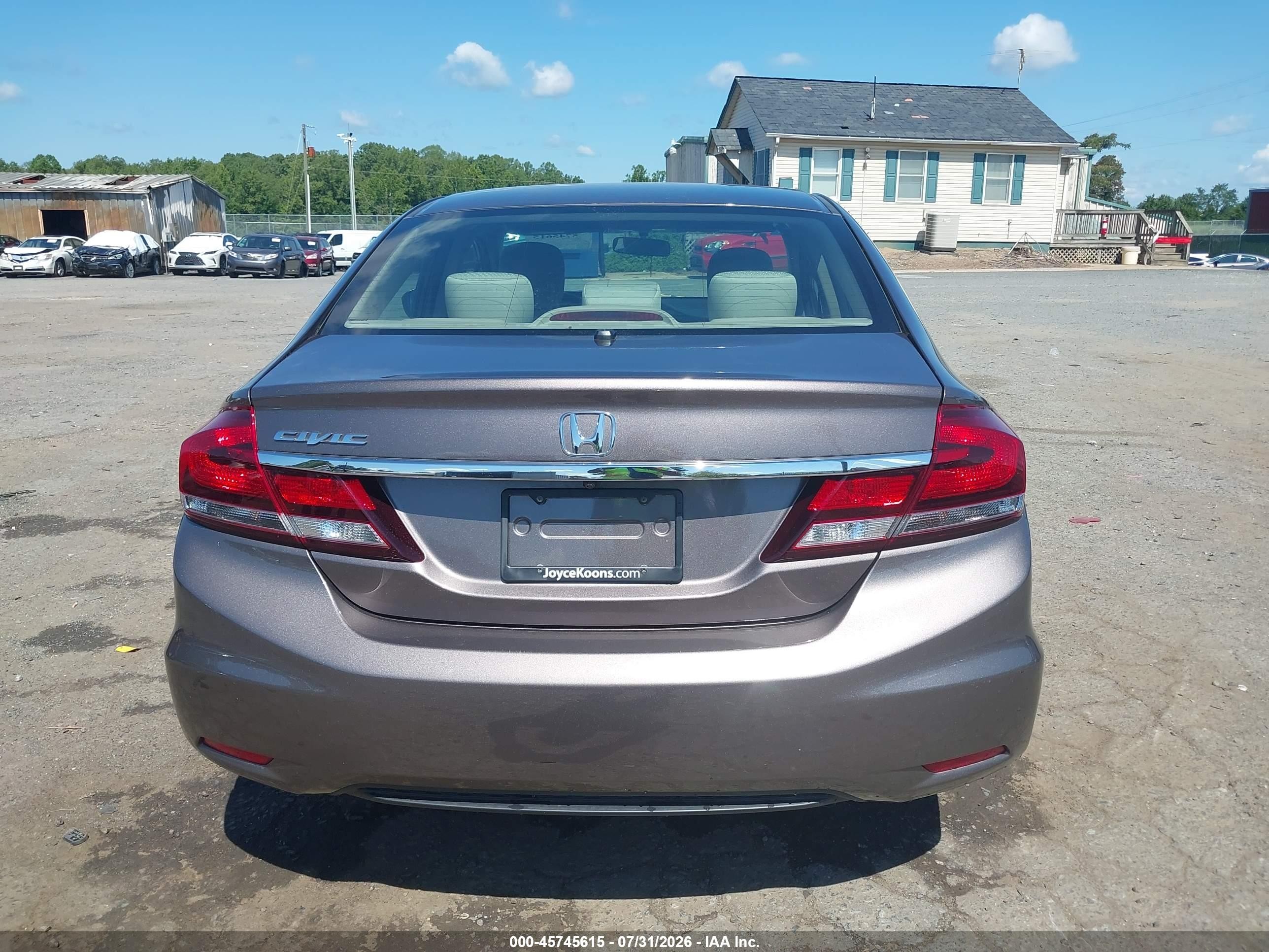 2015 Honda Civic Ex Коричневый vin: 19XFB2F85FE006213