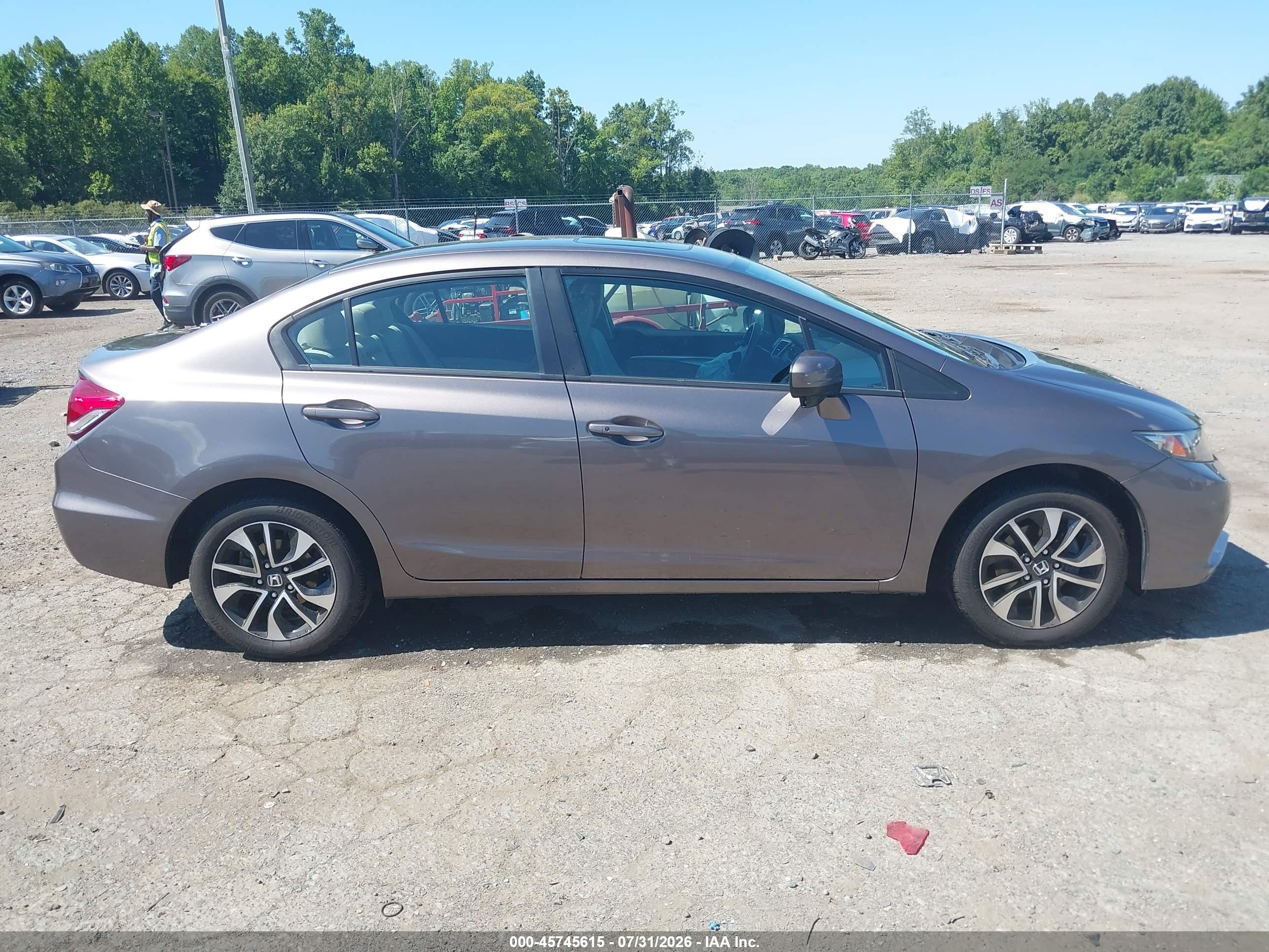 2015 Honda Civic Ex Коричневый vin: 19XFB2F85FE006213