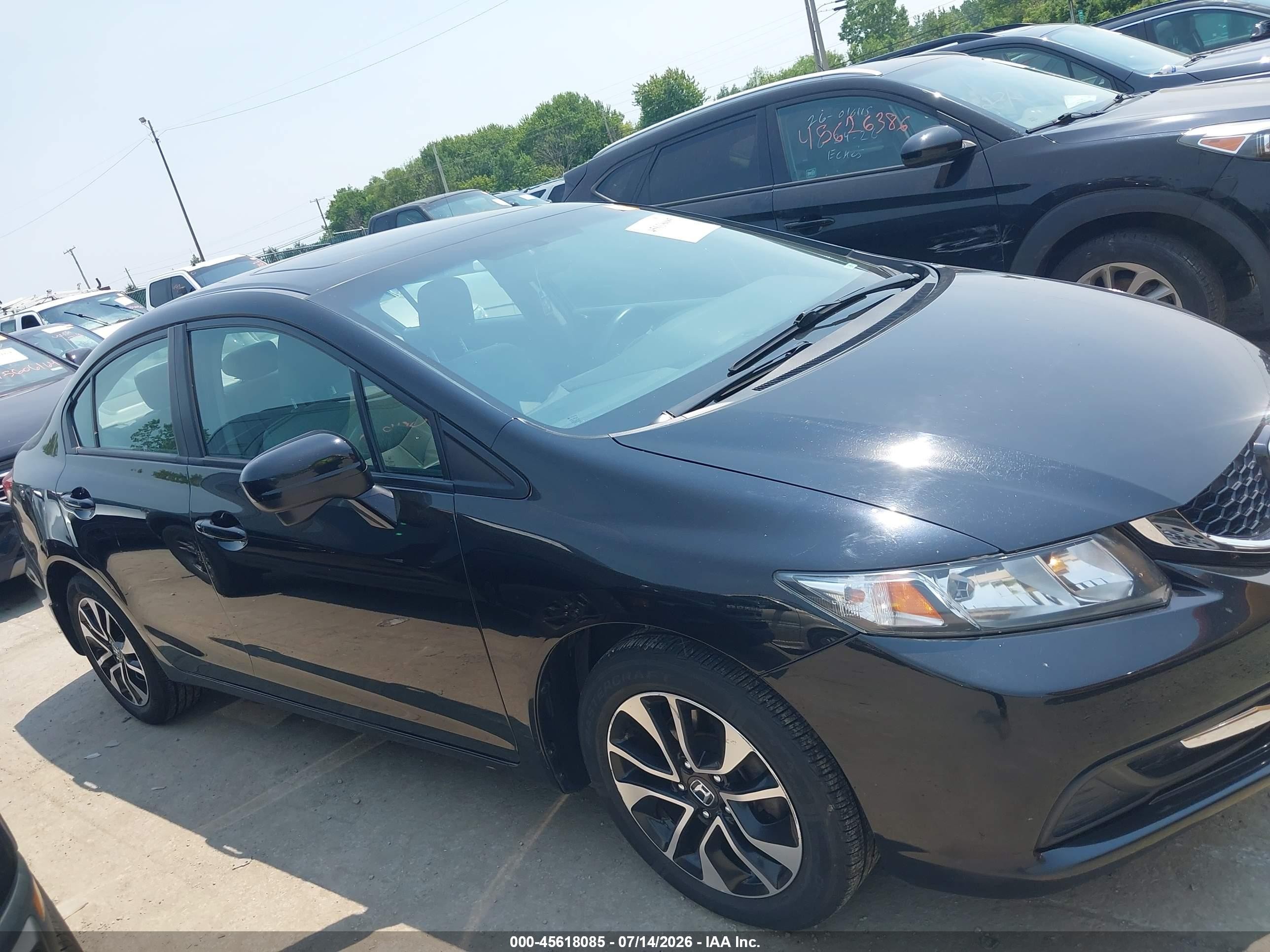 2015 Honda Civic Ex Черный vin: 19XFB2F85FE014814