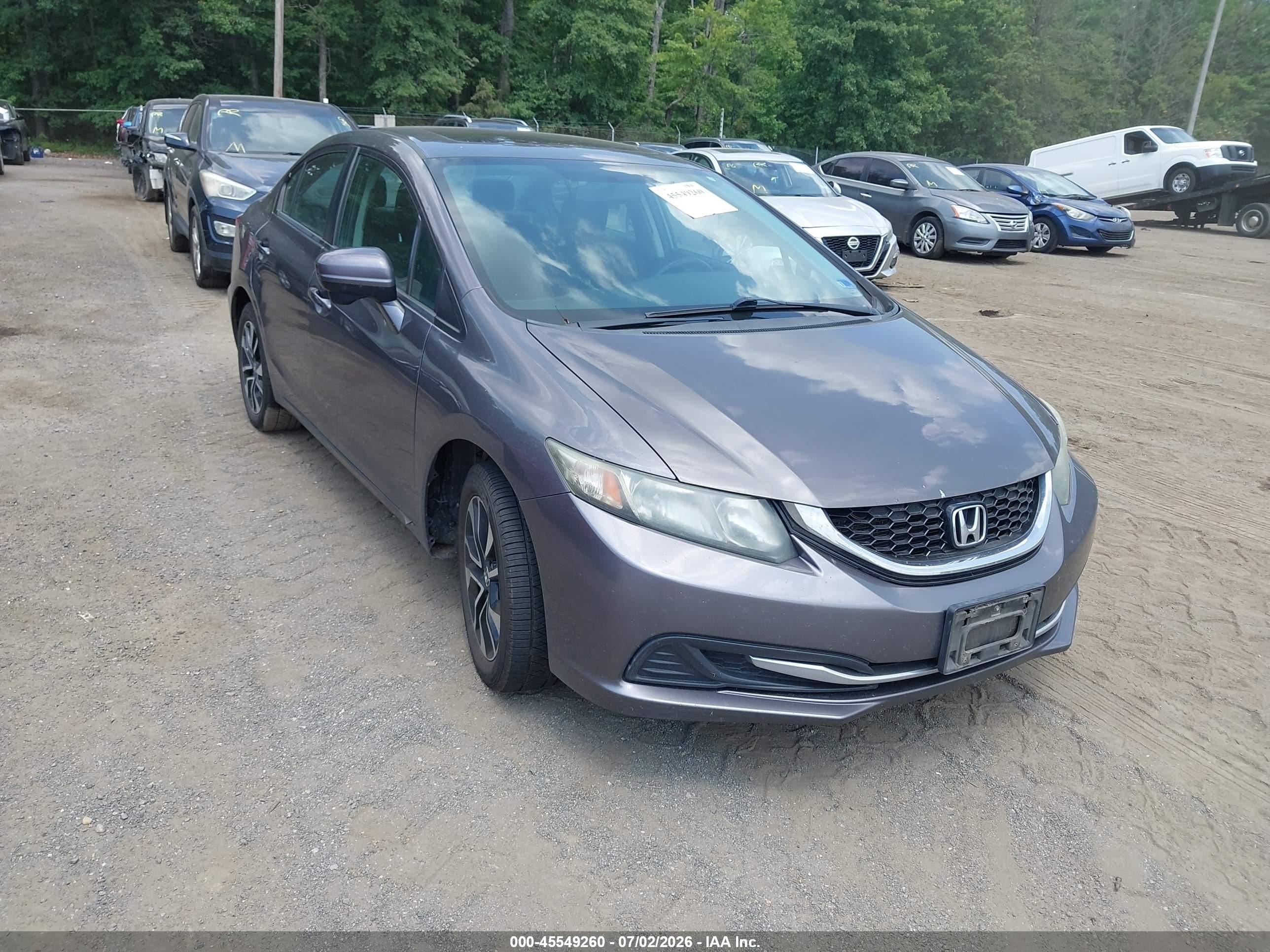 2015 Honda Civic Ex Серый vin: 19XFB2F85FE056464