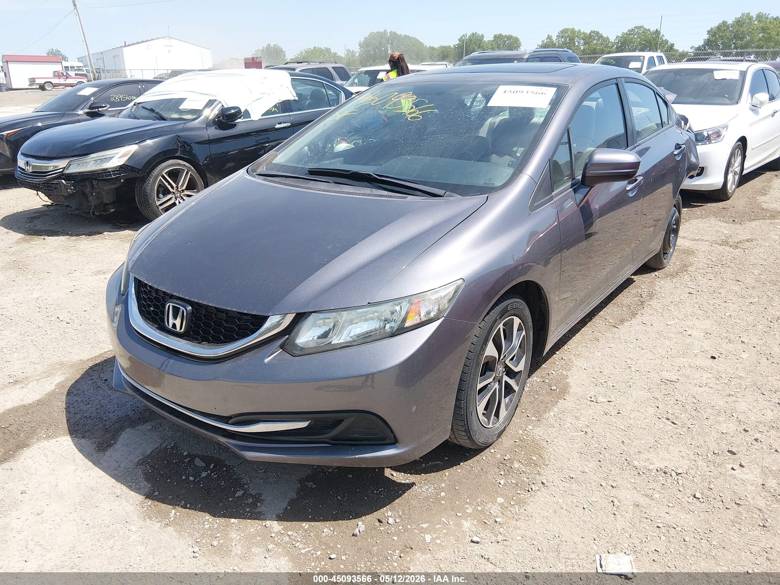 2015 Honda Civic Ex Gray vin: 19XFB2F85FE089691
