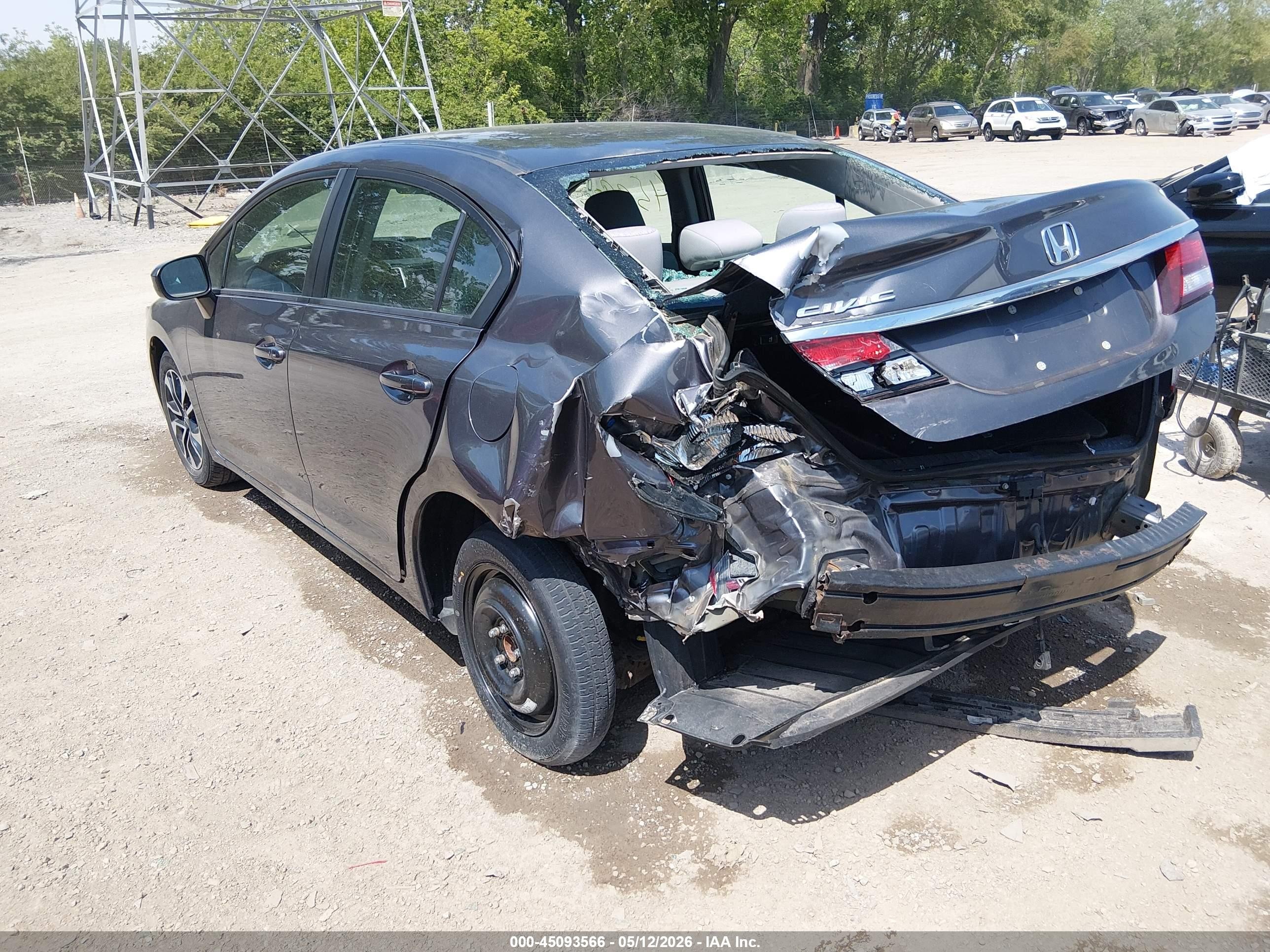 2015 Honda Civic Ex Gray vin: 19XFB2F85FE089691