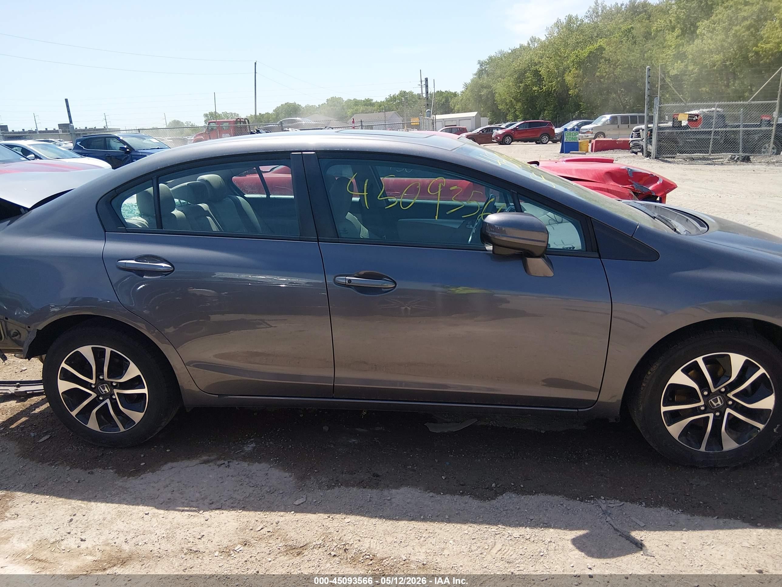 2015 Honda Civic Ex Gray vin: 19XFB2F85FE089691