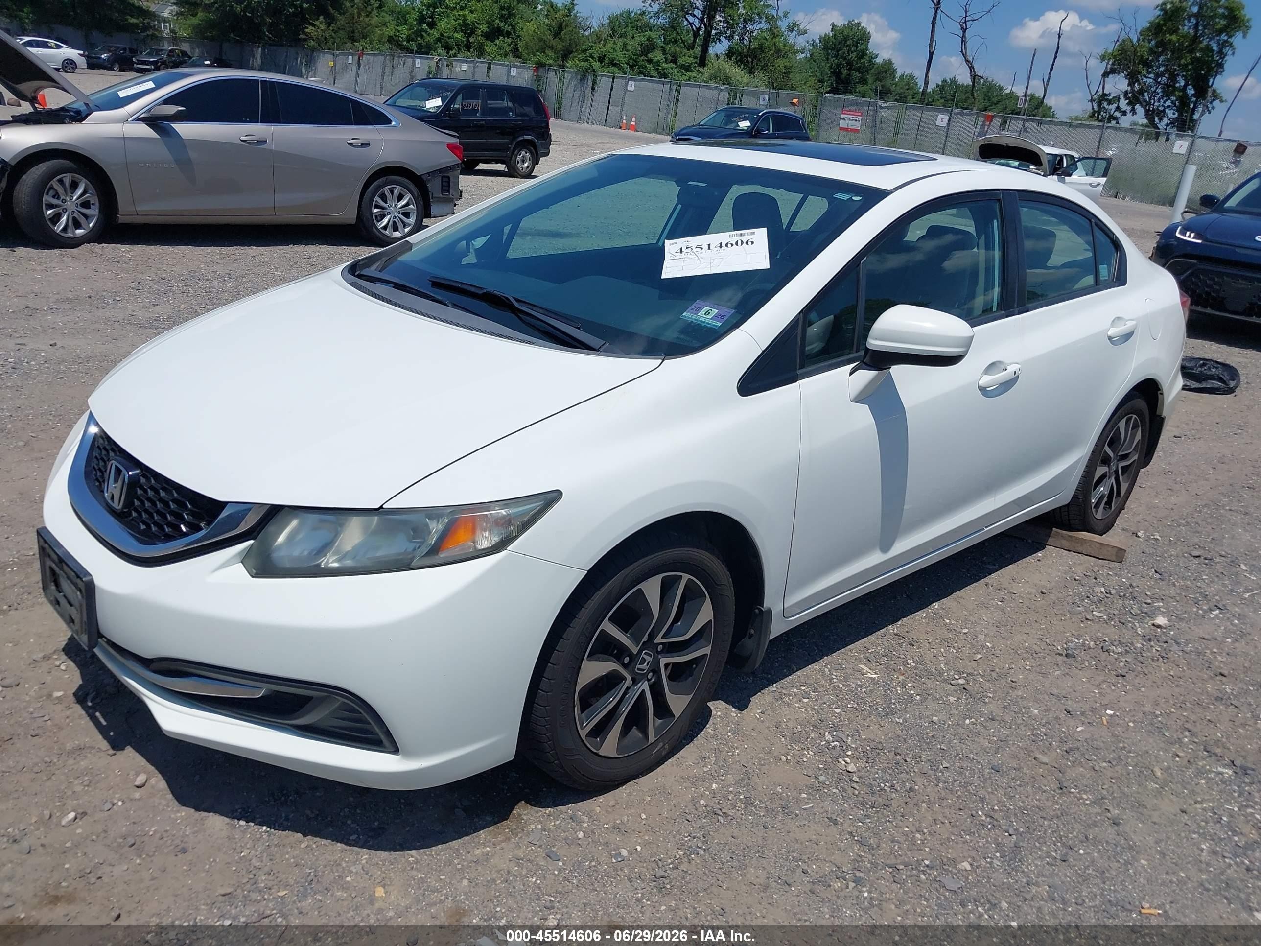 2015 Honda Civic Ex White vin: 19XFB2F85FE228198