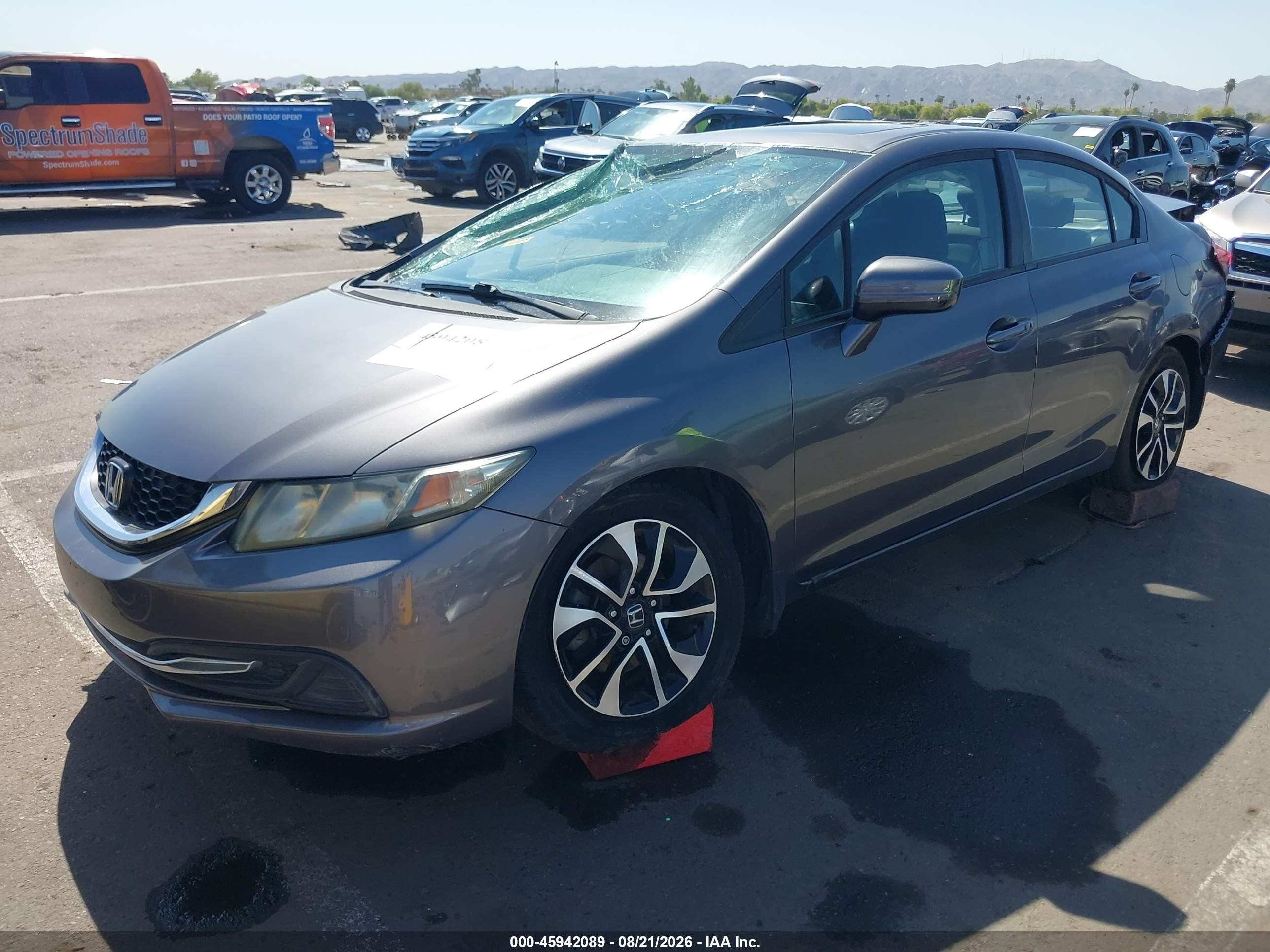 2015 Honda Civic Ex Gray vin: 19XFB2F85FE234017