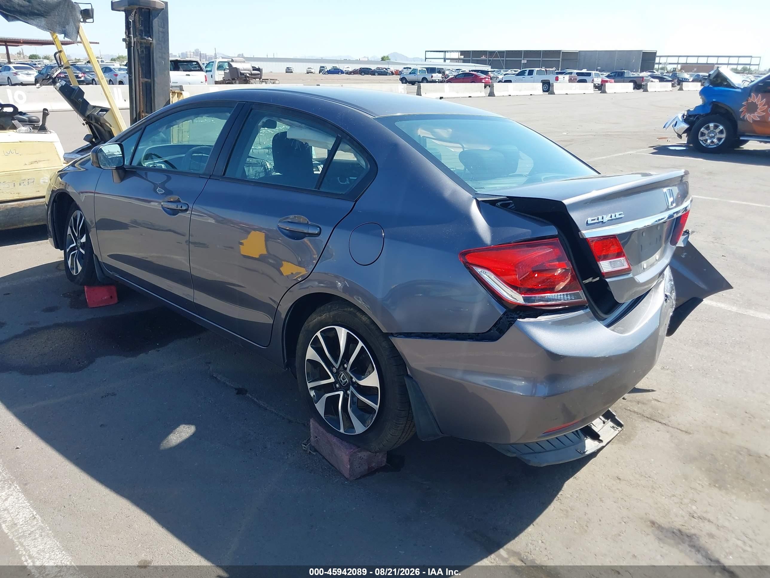 2015 Honda Civic Ex Gray vin: 19XFB2F85FE234017