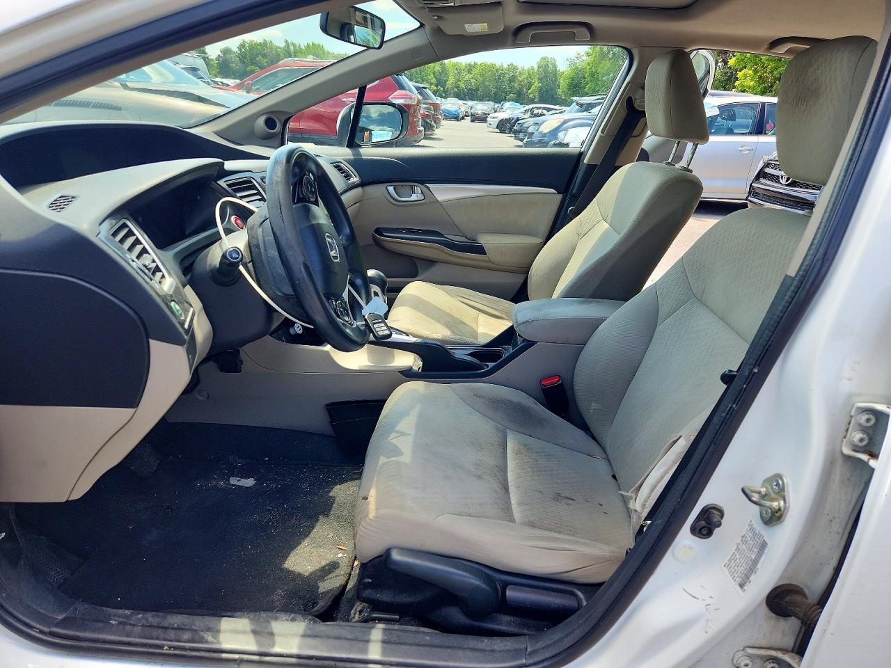 2015 Honda Civic Ex White vin: 19XFB2F85FE241565