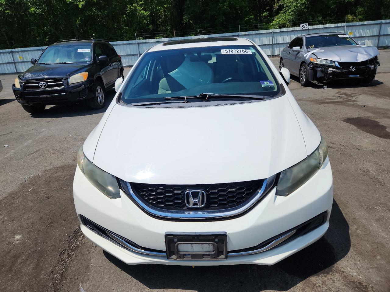 2015 Honda Civic Ex White vin: 19XFB2F85FE241565