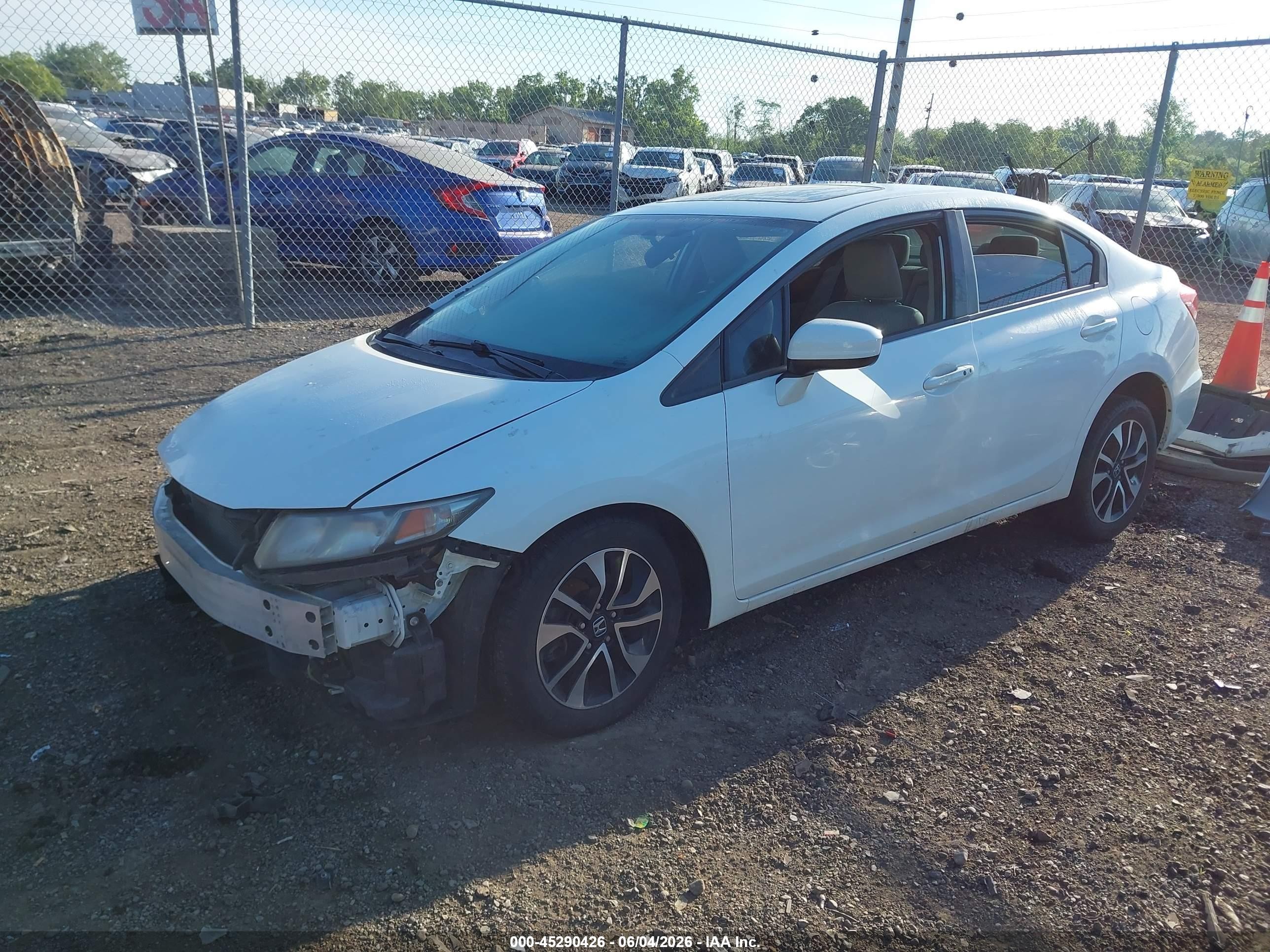 2015 Honda Civic Ex White vin: 19XFB2F85FE254025