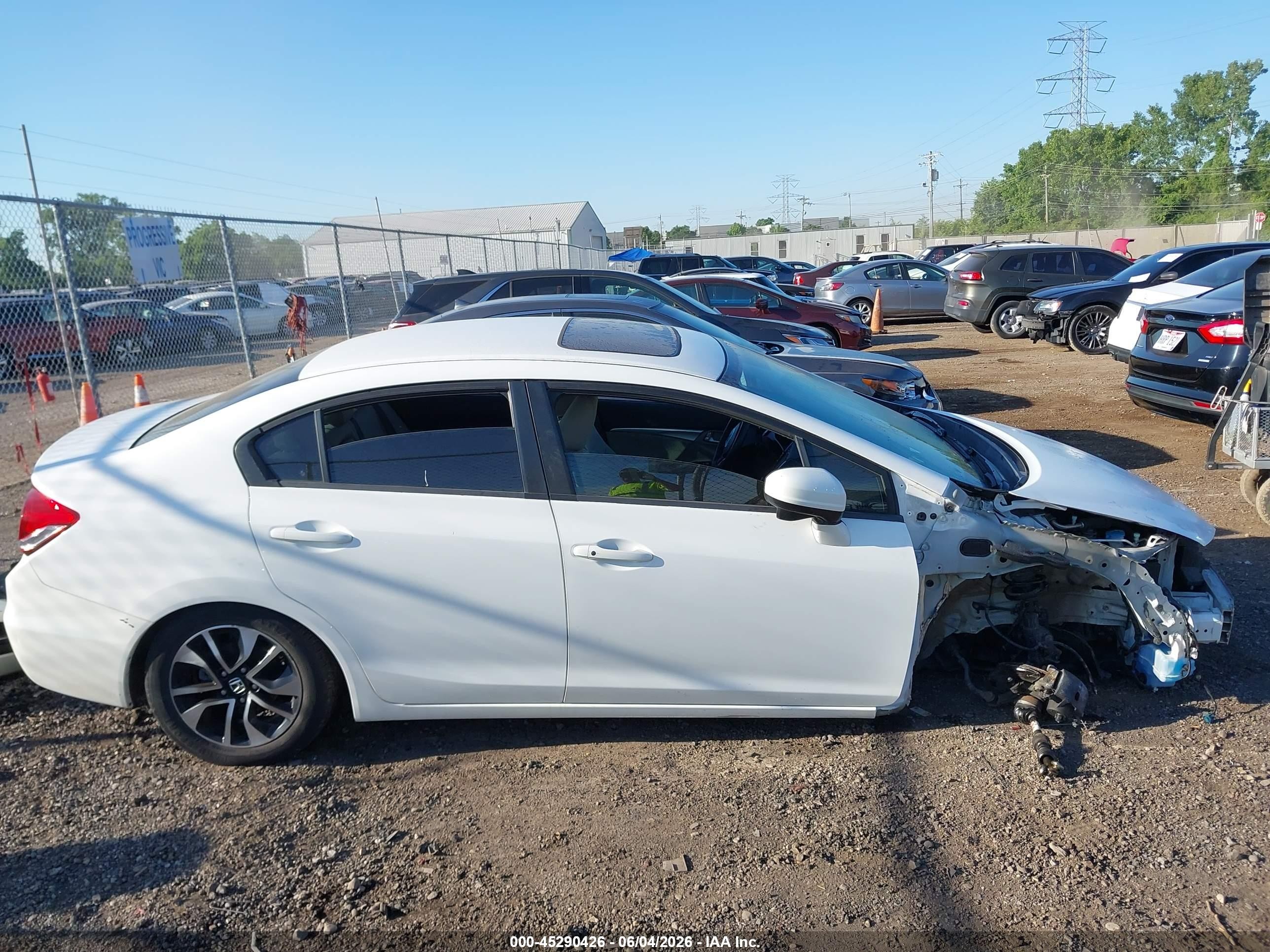 2015 Honda Civic Ex White vin: 19XFB2F85FE254025