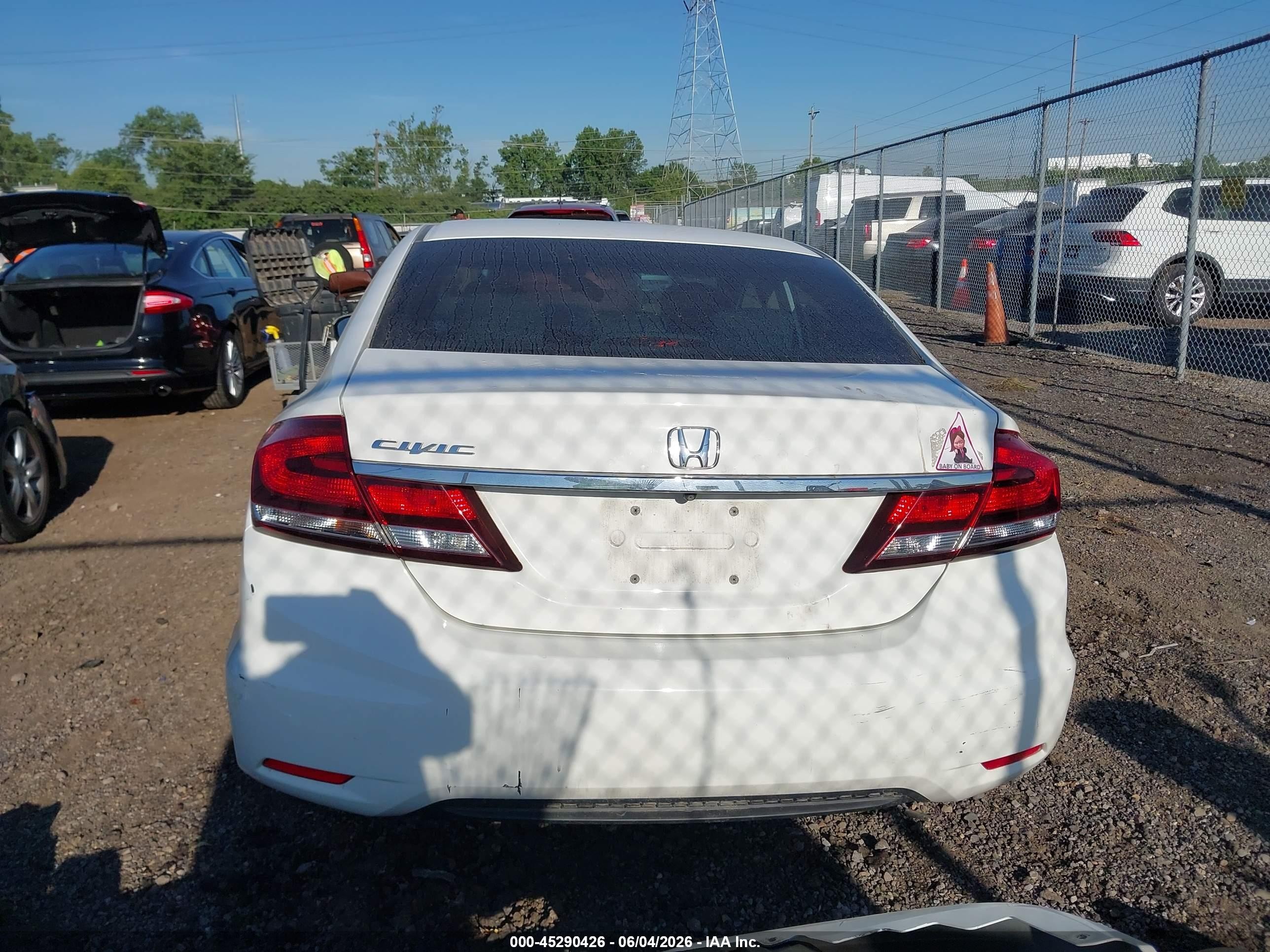 2015 Honda Civic Ex White vin: 19XFB2F85FE254025