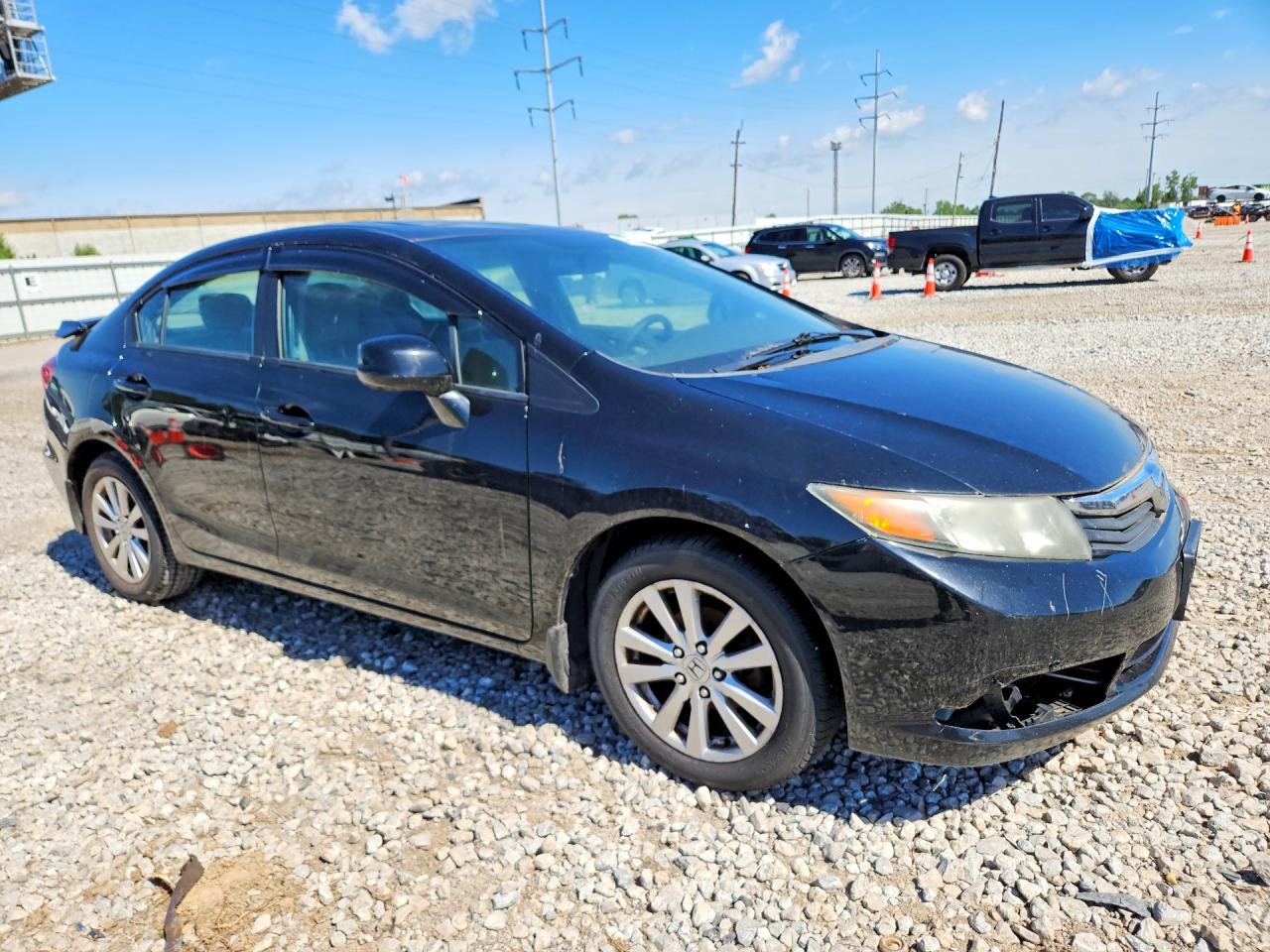 2012 Honda Civic Ex Black vin: 19XFB2F86CE045744