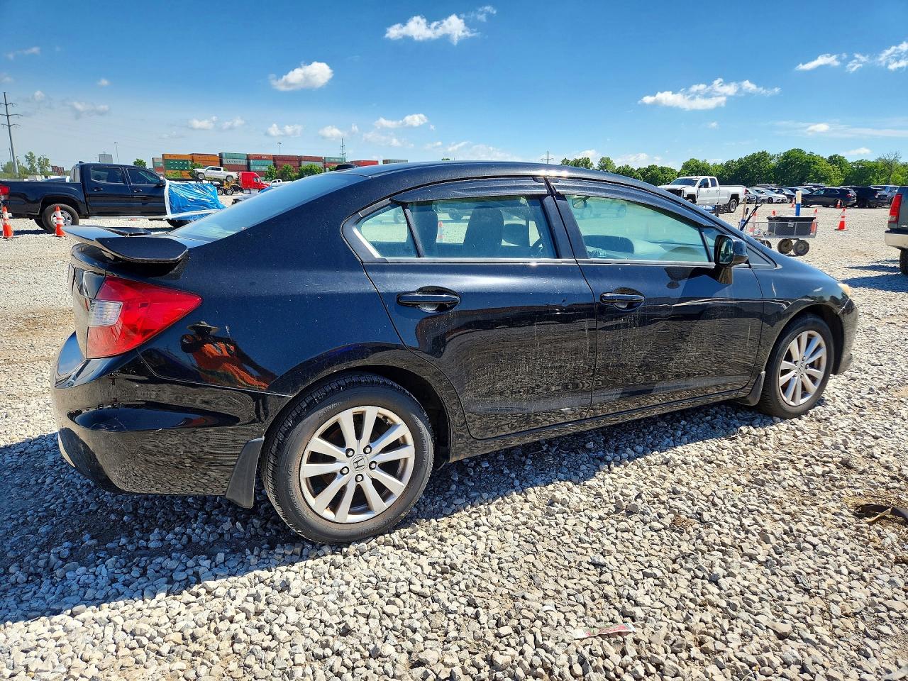 2012 Honda Civic Ex Black vin: 19XFB2F86CE045744