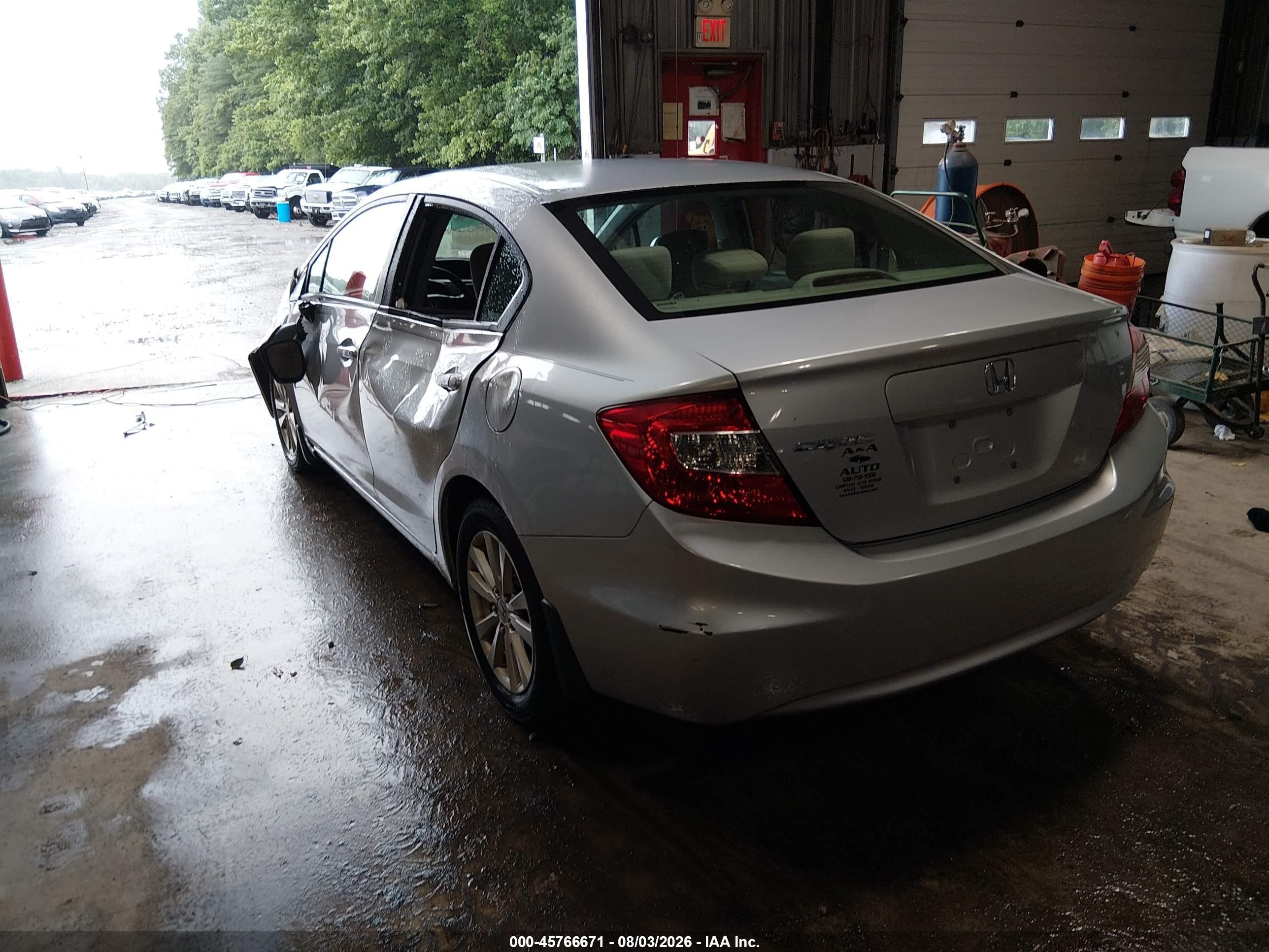 2012 Honda Civic Ex Silver vin: 19XFB2F86CE051463