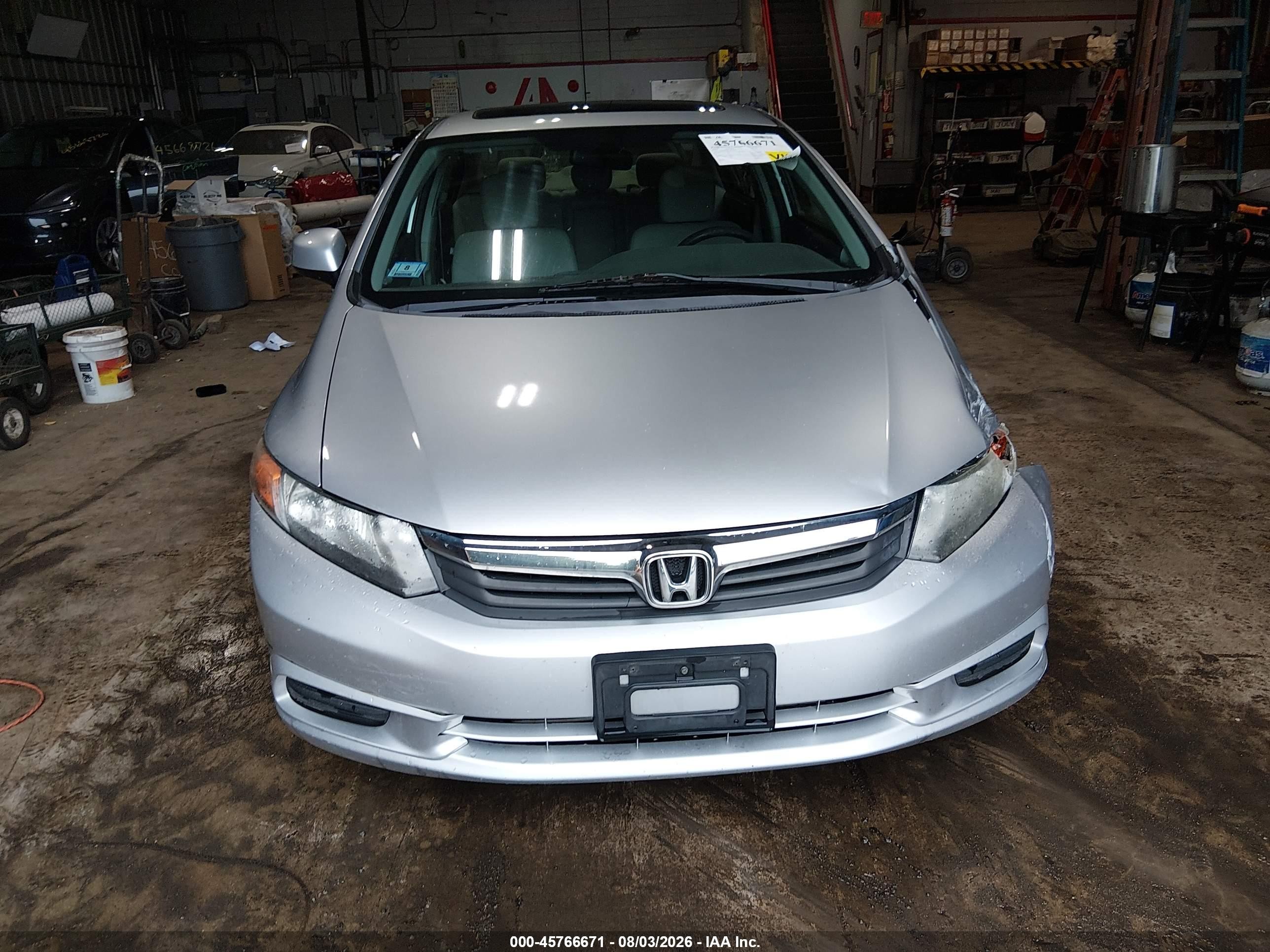 2012 Honda Civic Ex Silver vin: 19XFB2F86CE051463