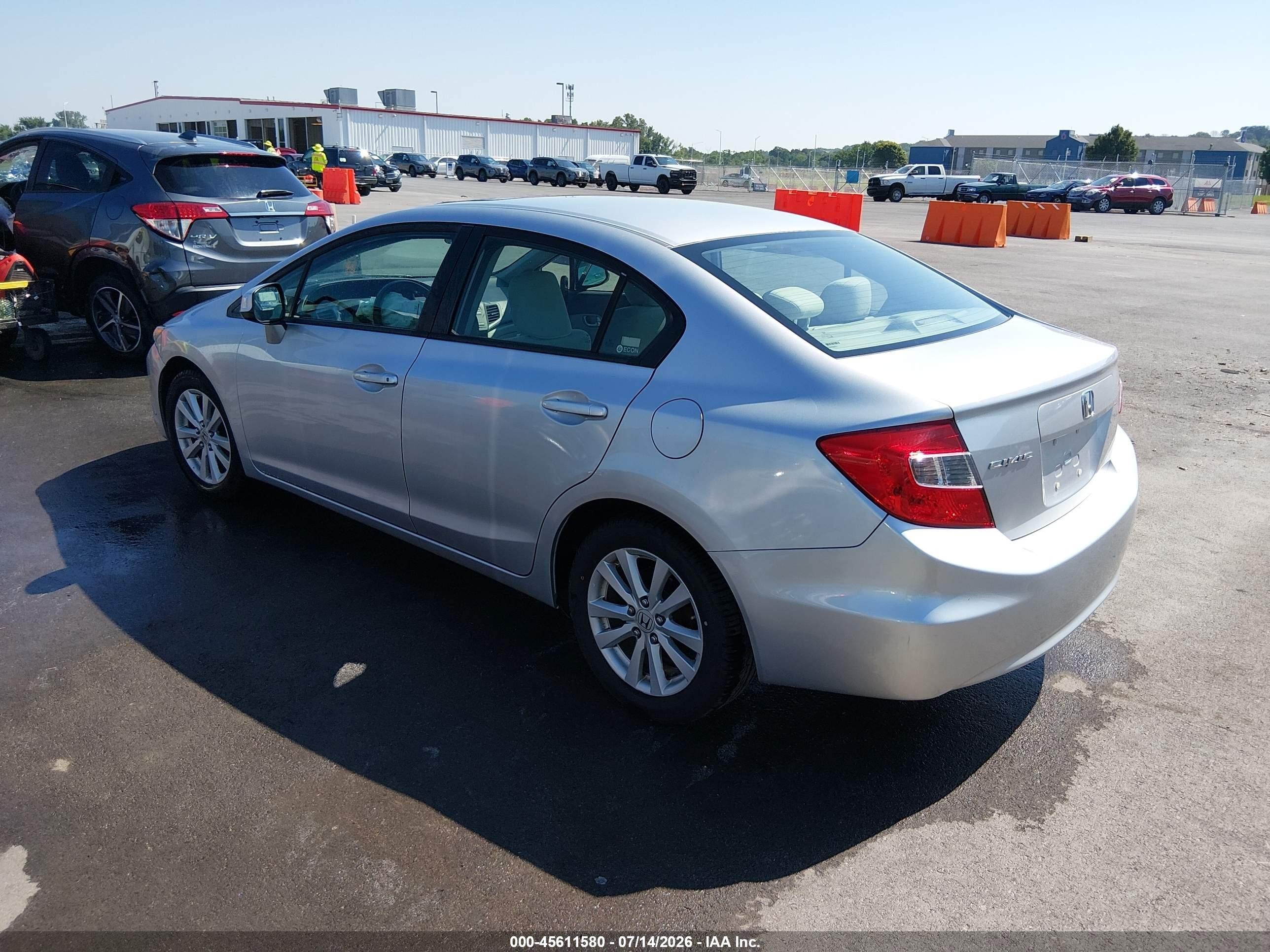 2012 Honda Civic Ex Silver vin: 19XFB2F86CE065511