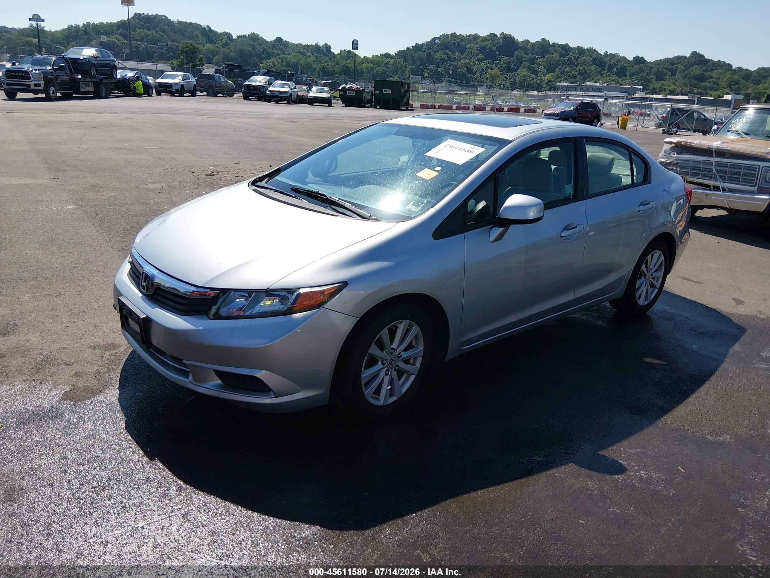 2012 Honda Civic Ex Silver vin: 19XFB2F86CE065511