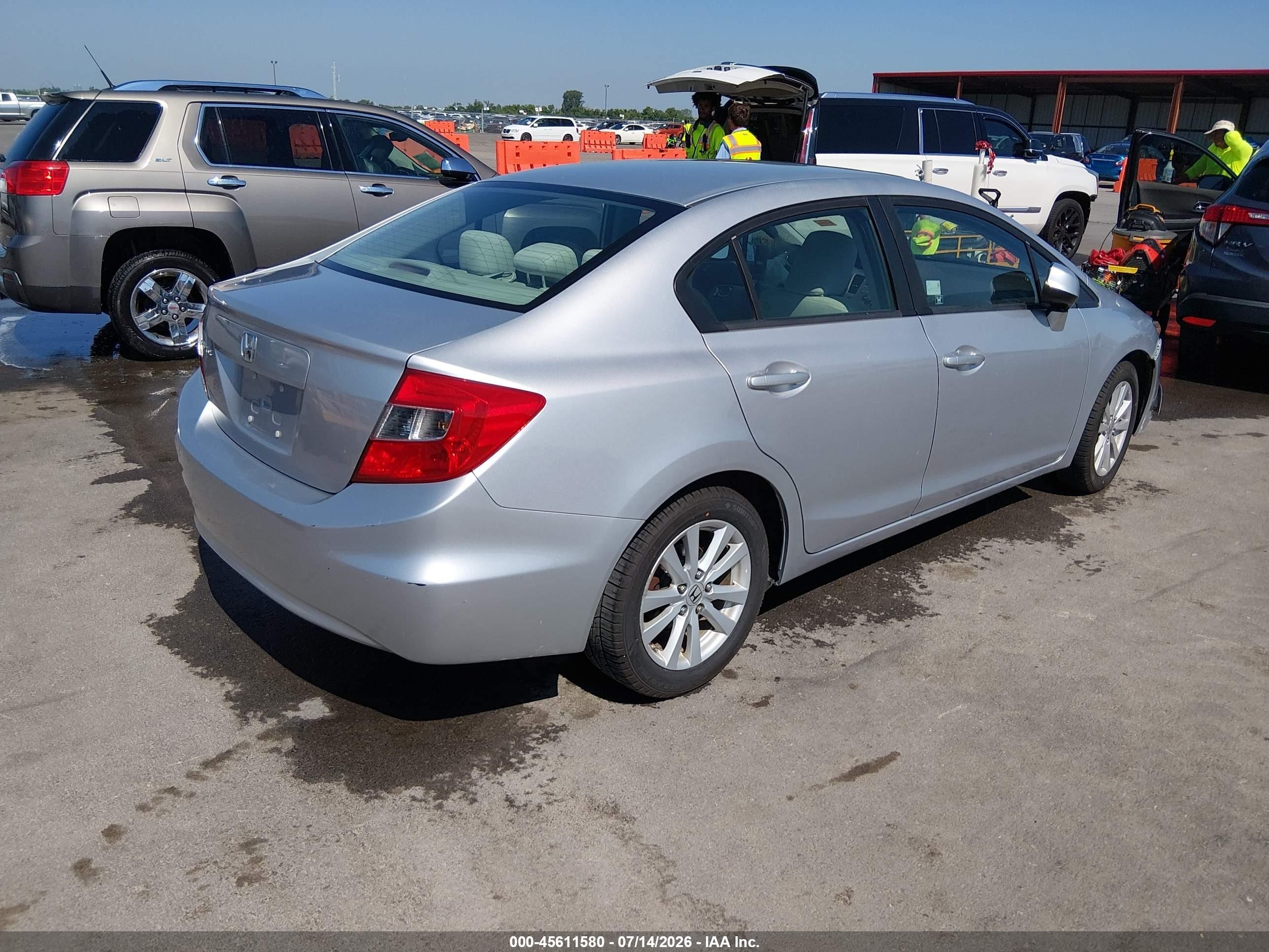 2012 Honda Civic Ex Silver vin: 19XFB2F86CE065511