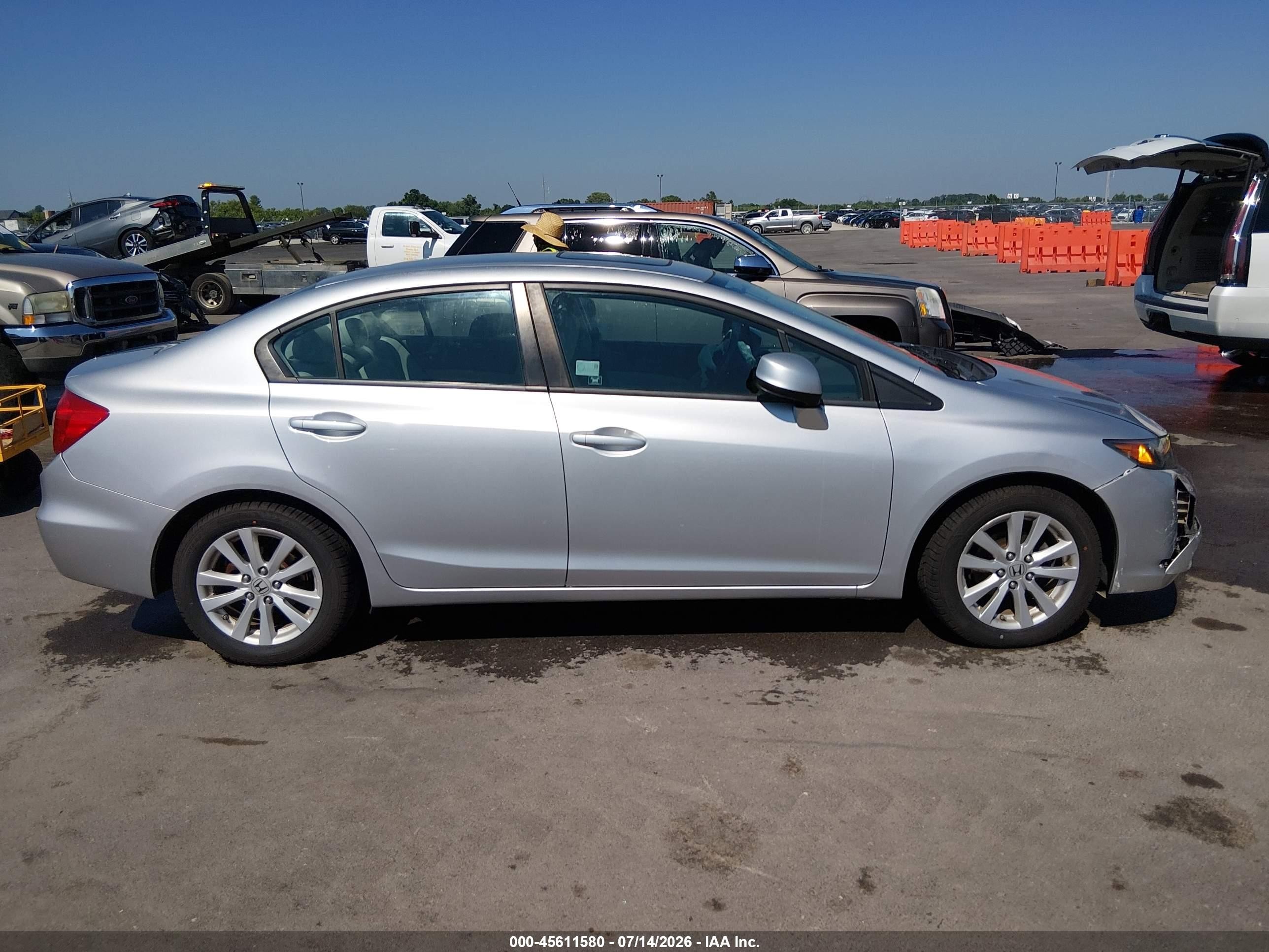 2012 Honda Civic Ex Silver vin: 19XFB2F86CE065511