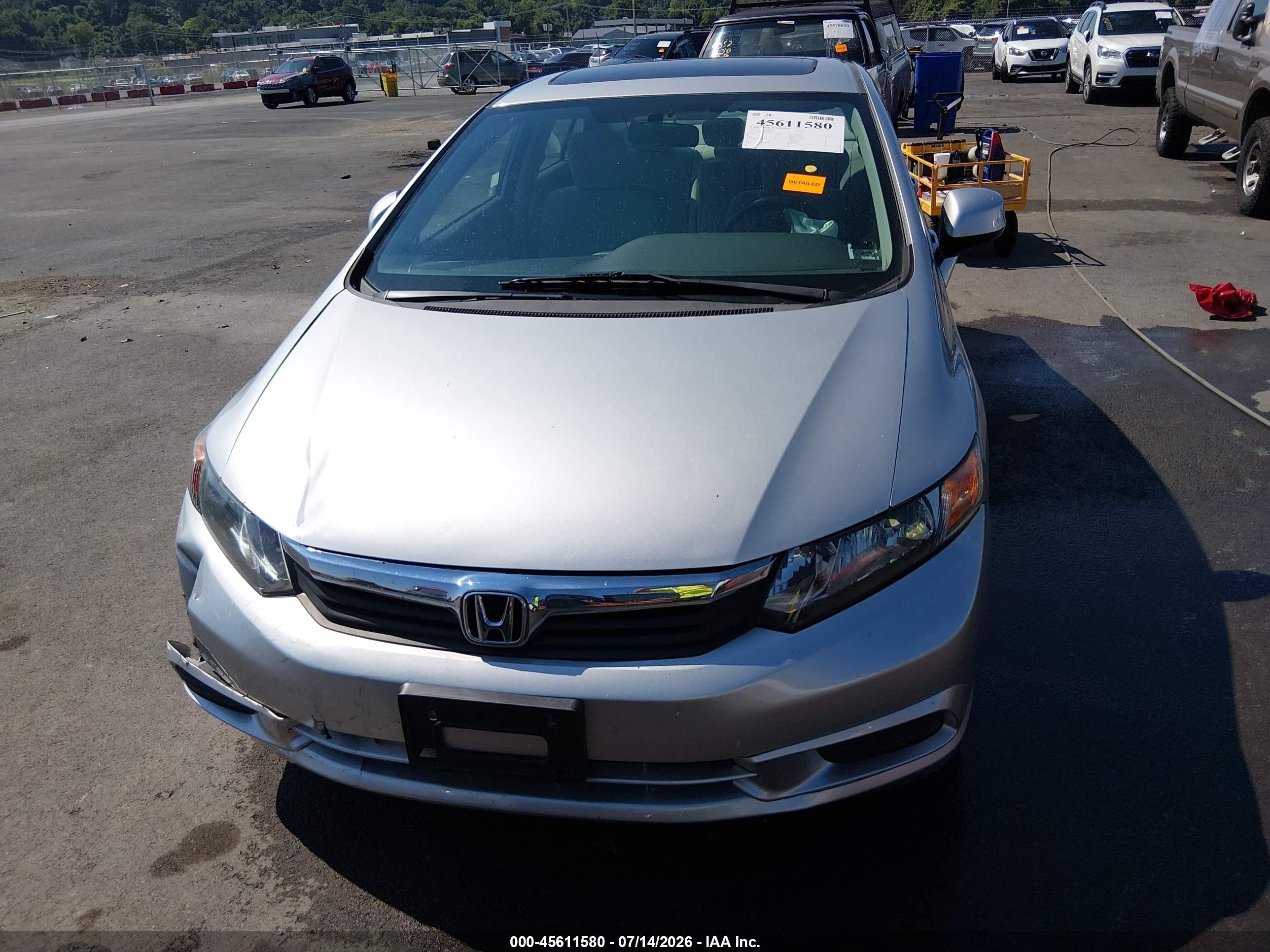 2012 Honda Civic Ex Silver vin: 19XFB2F86CE065511